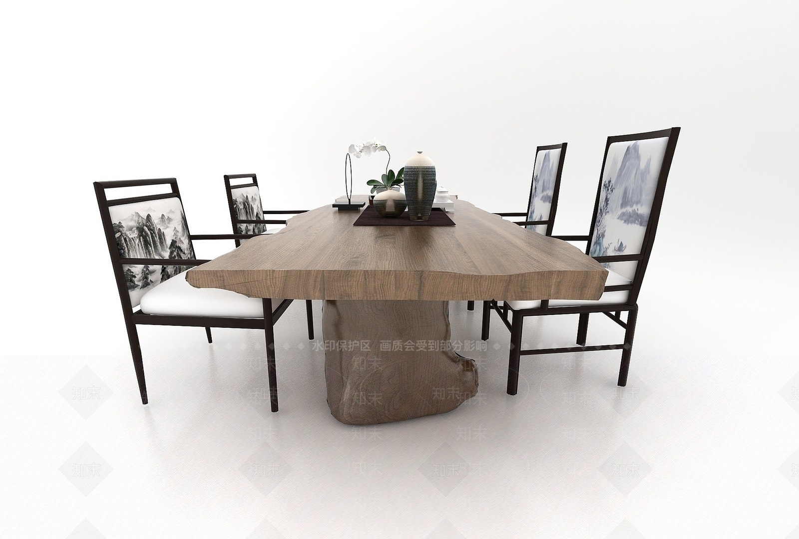 现代餐桌3D模型下载【ID:1193680287】