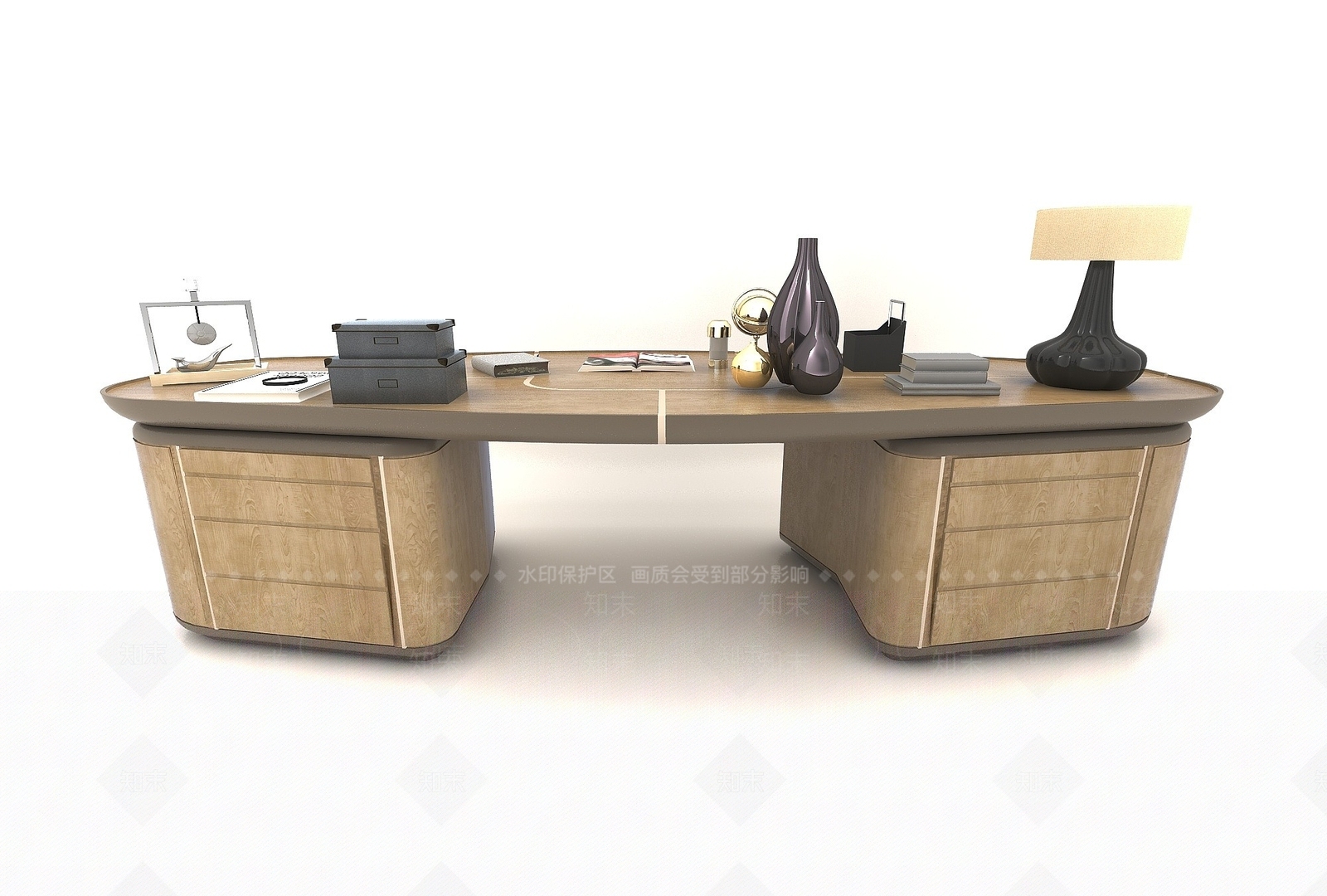 现代办公桌3D模型下载【ID:1193684162】