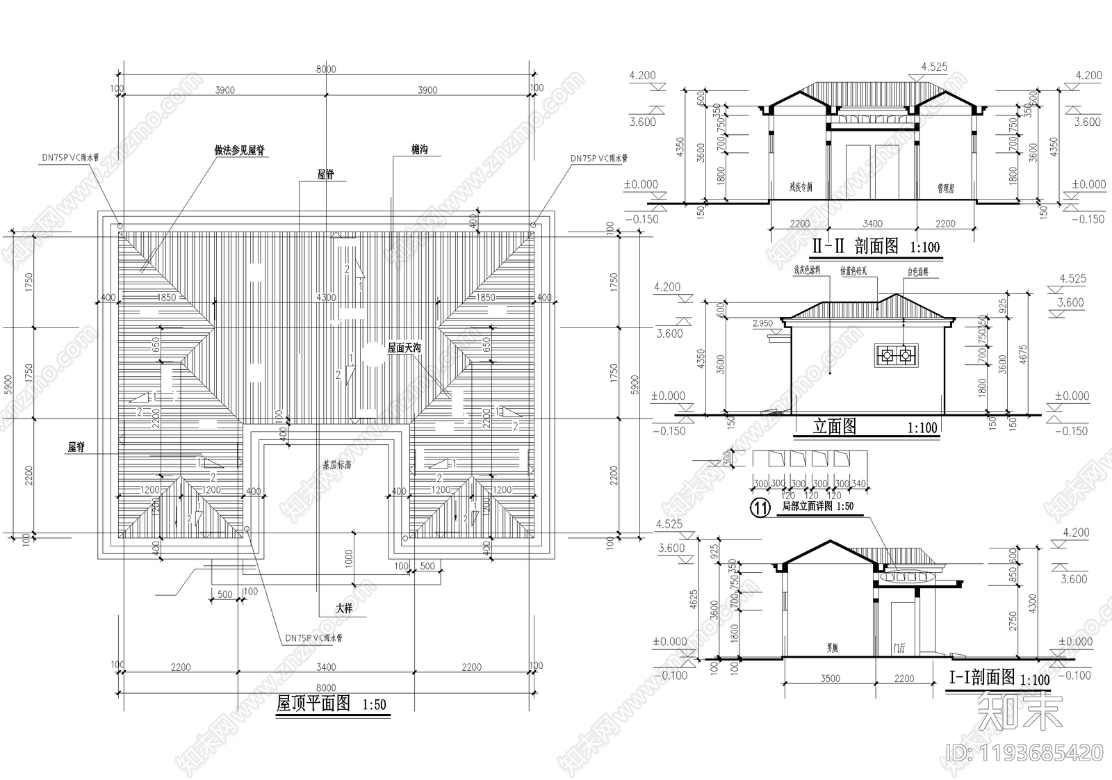 公厕cad施工图下载【ID:1193685420】