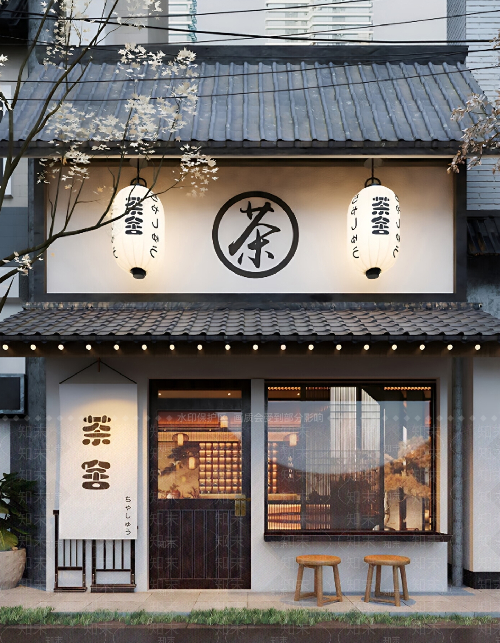 日式门头SU模型下载【ID:1193685325】