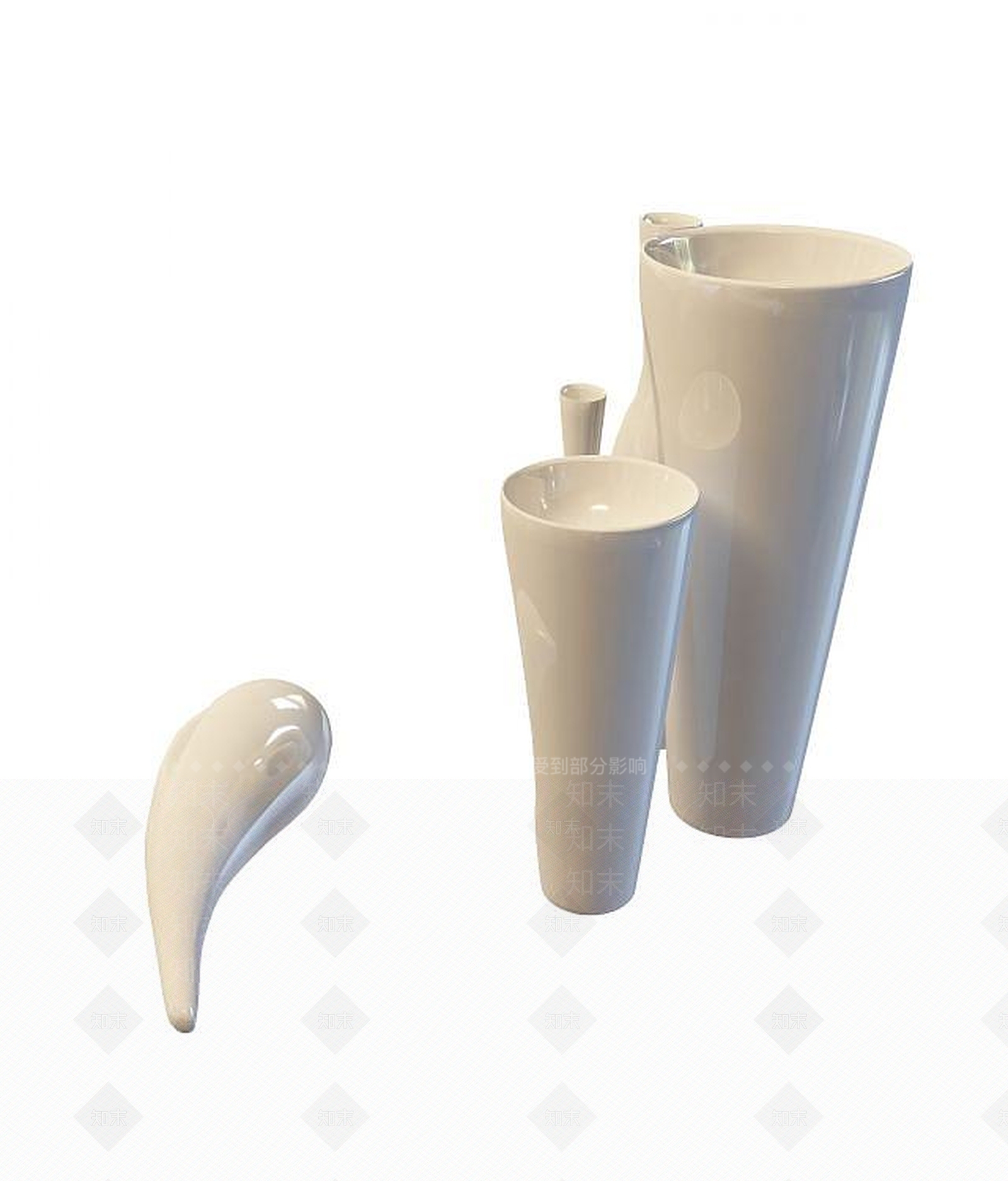 现代瓷器花瓶3D模型下载【ID:1193686307】