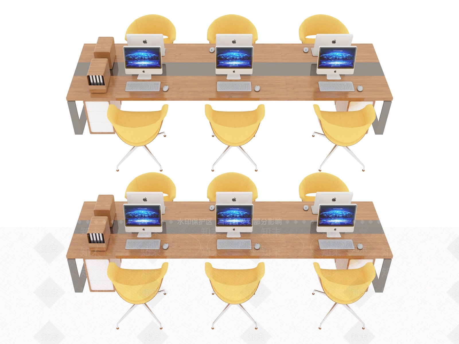 现代办公桌3D模型下载【ID:1193688131】