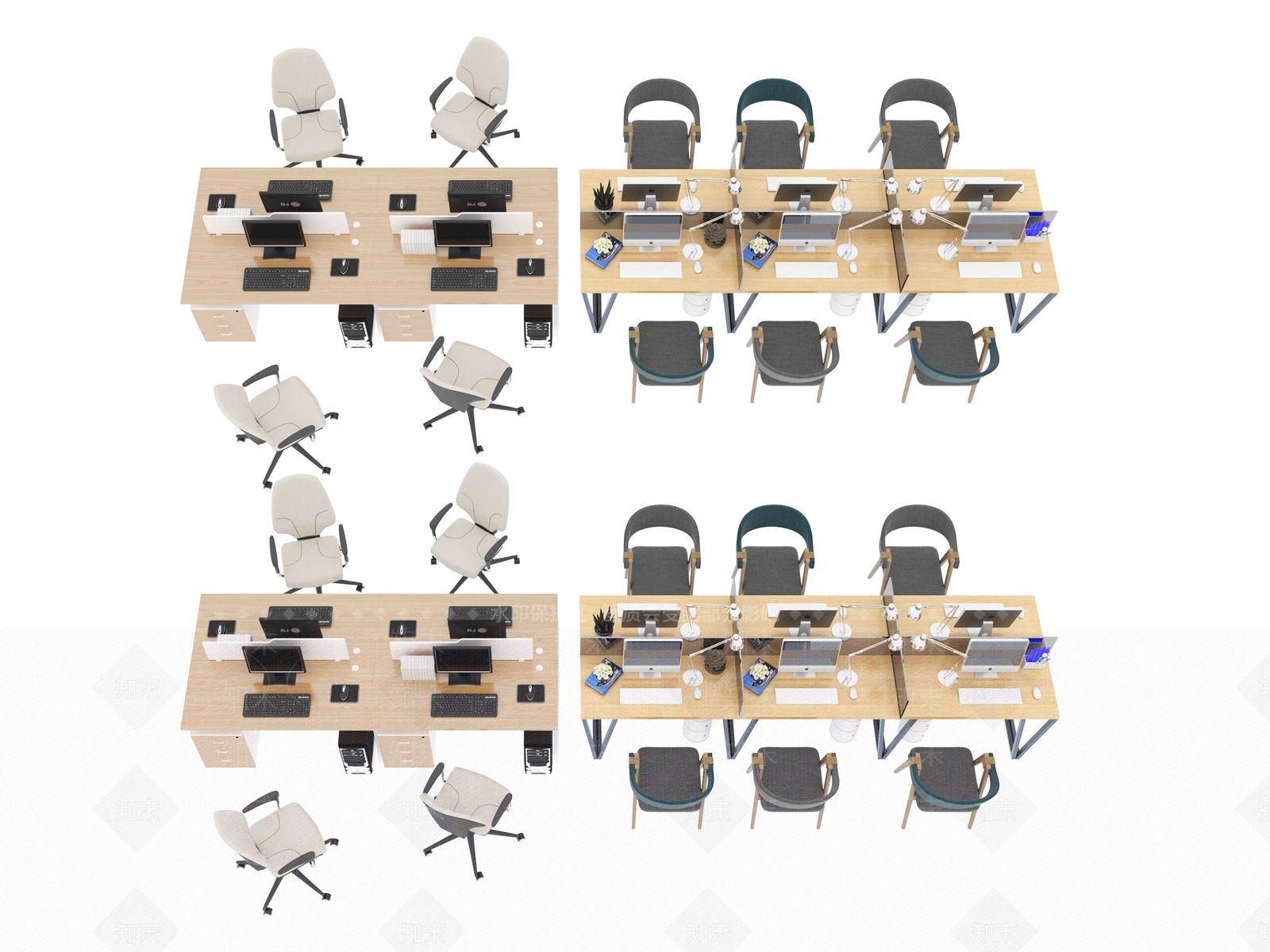 现代办公桌3D模型下载【ID:1193688357】