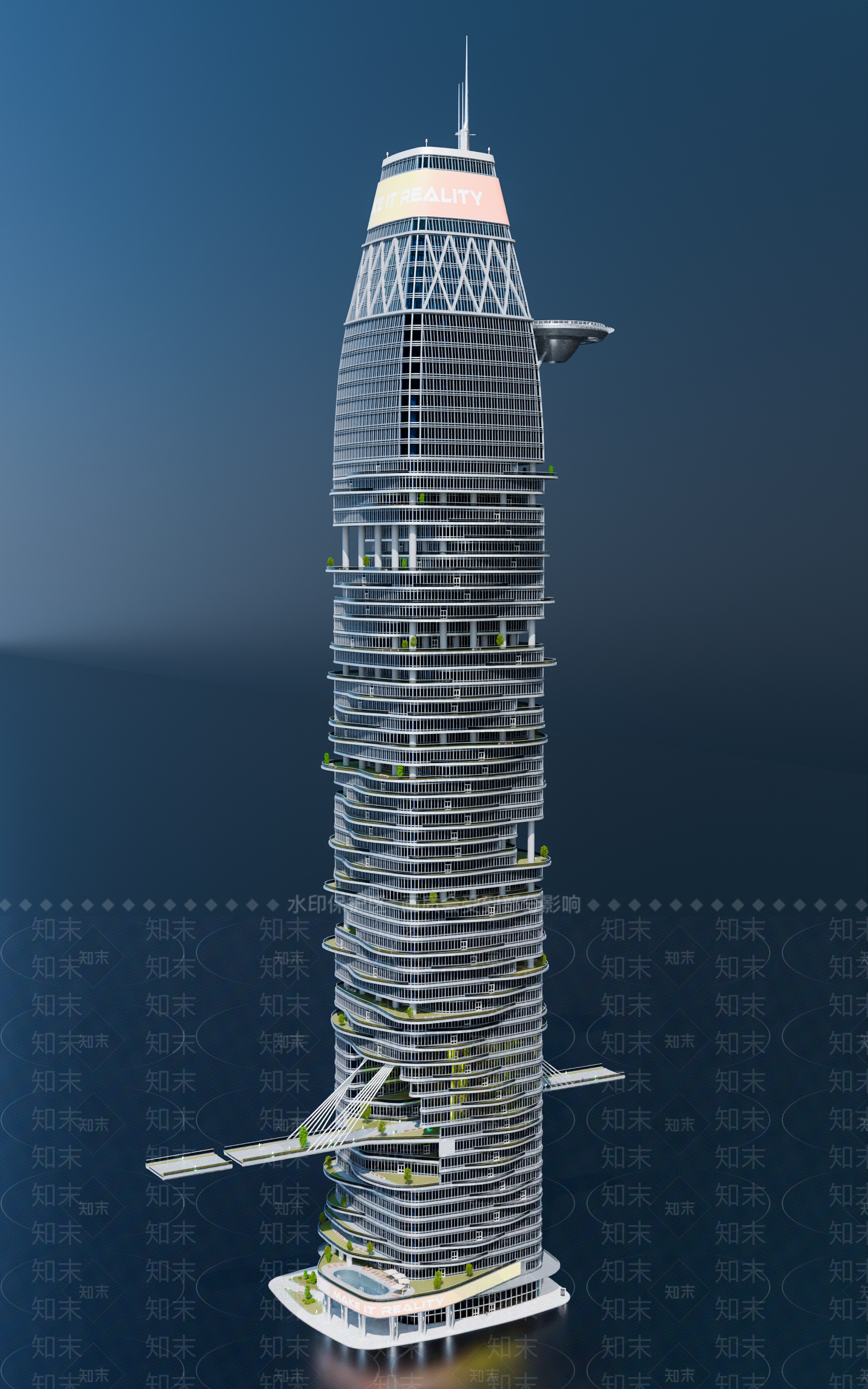 现代商场建筑SU模型下载【ID:1193690808】