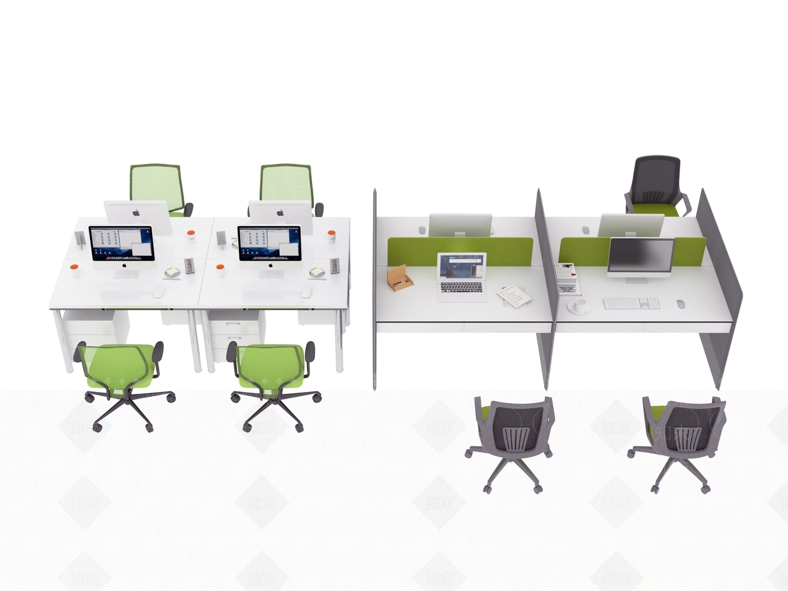 现代办公桌3D模型下载【ID:1193689483】