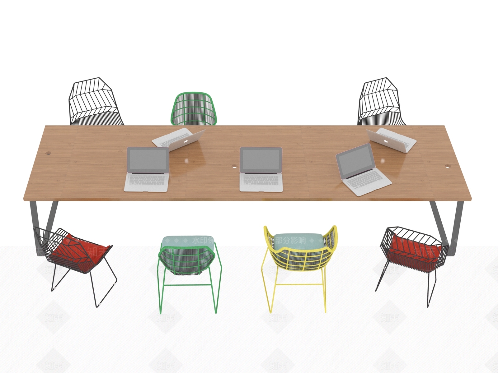 现代办公桌3D模型下载【ID:1193689885】