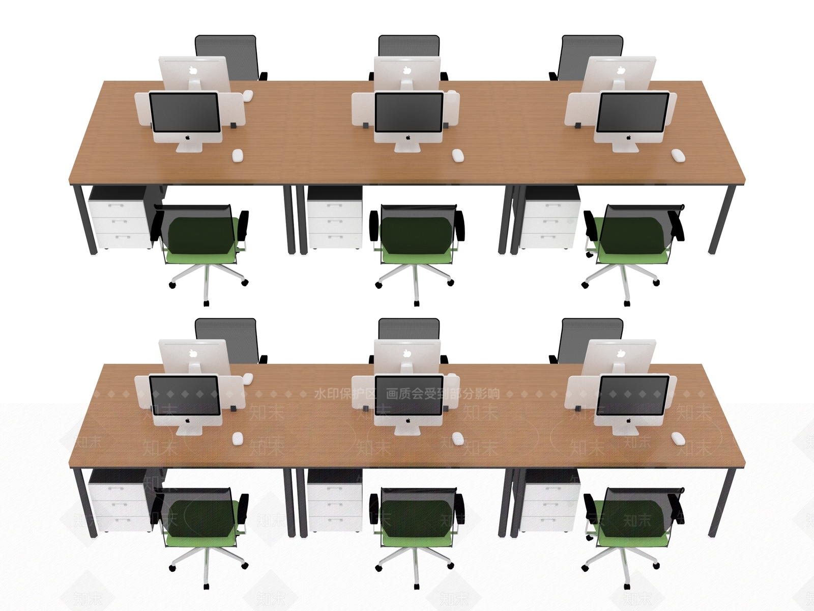 现代办公桌3D模型下载【ID:1193690083】