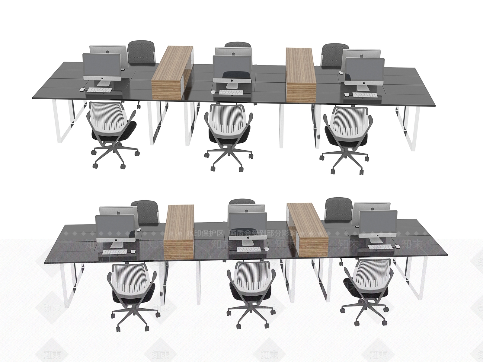 现代办公桌3D模型下载【ID:1193690278】
