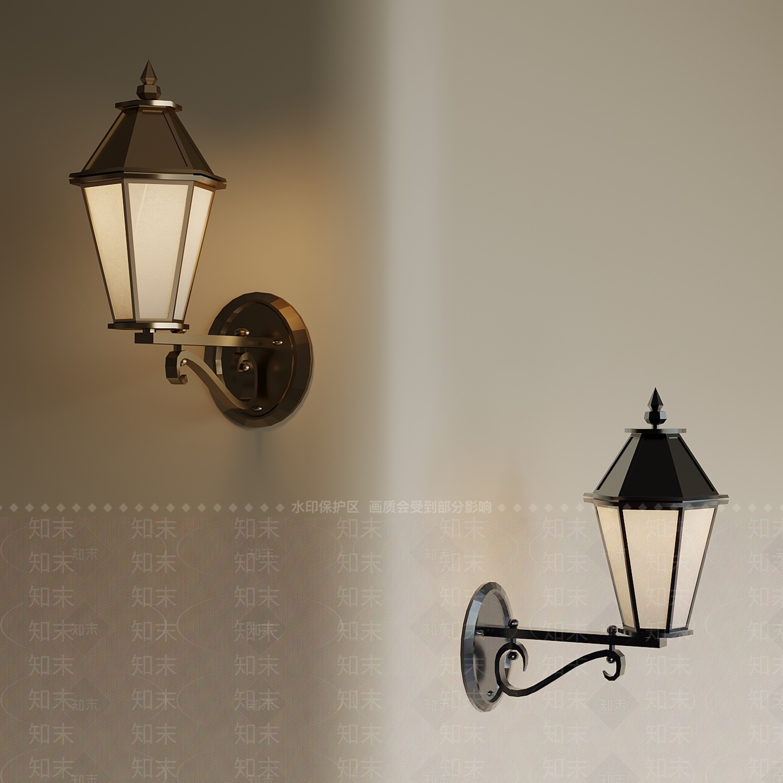 法式美式景观灯SU模型下载【ID:1193691155】