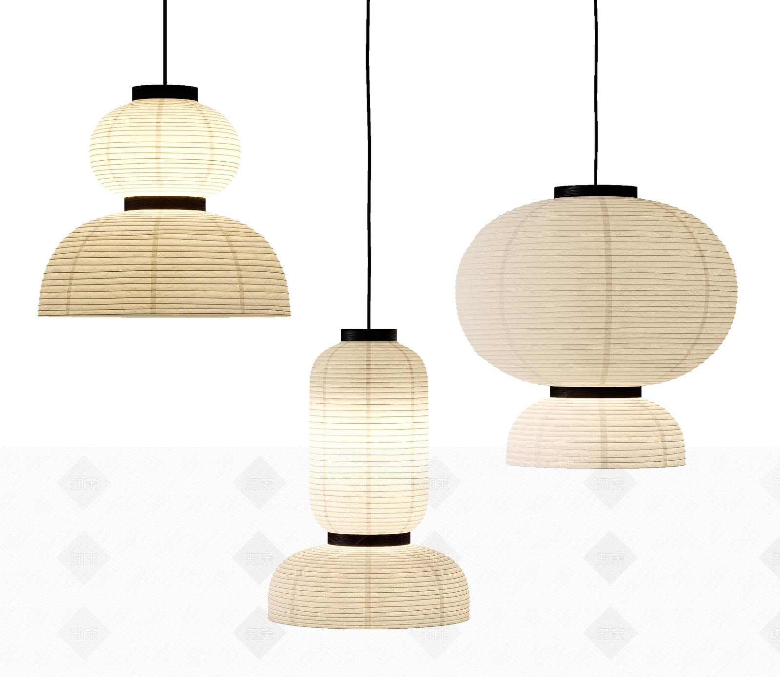 中古日式餐厅吊灯3D模型下载【ID:1193692401】