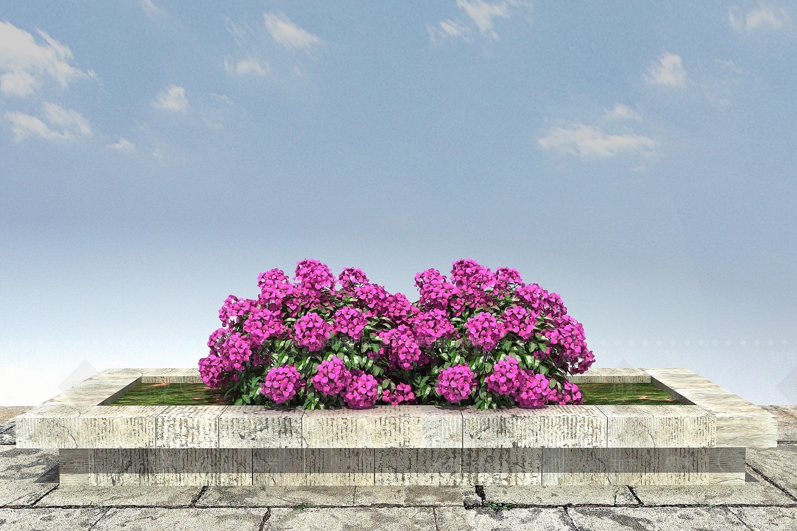现代叶子花球3D模型下载【ID:1193692551】