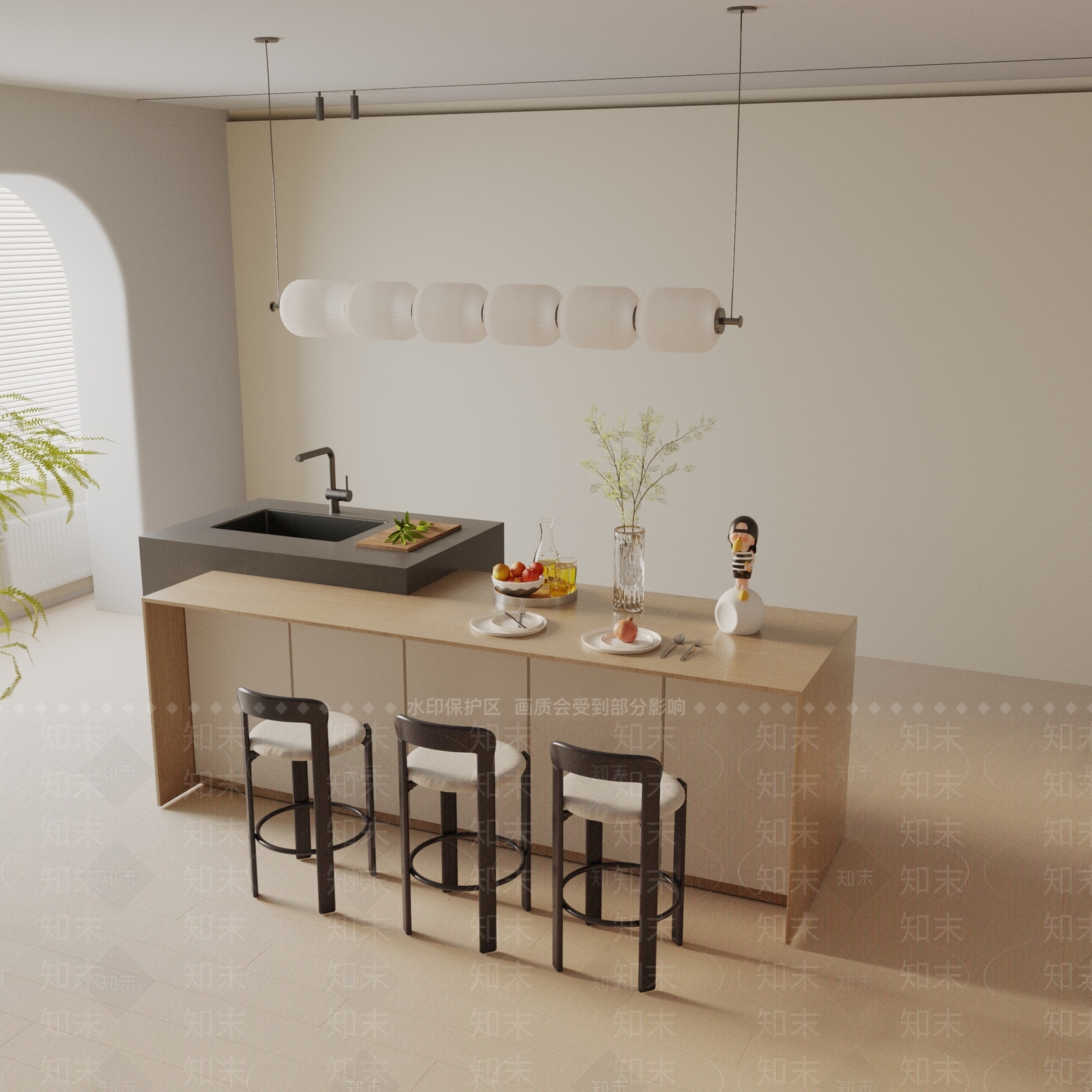 现代餐桌3D模型下载【ID:1193693843】