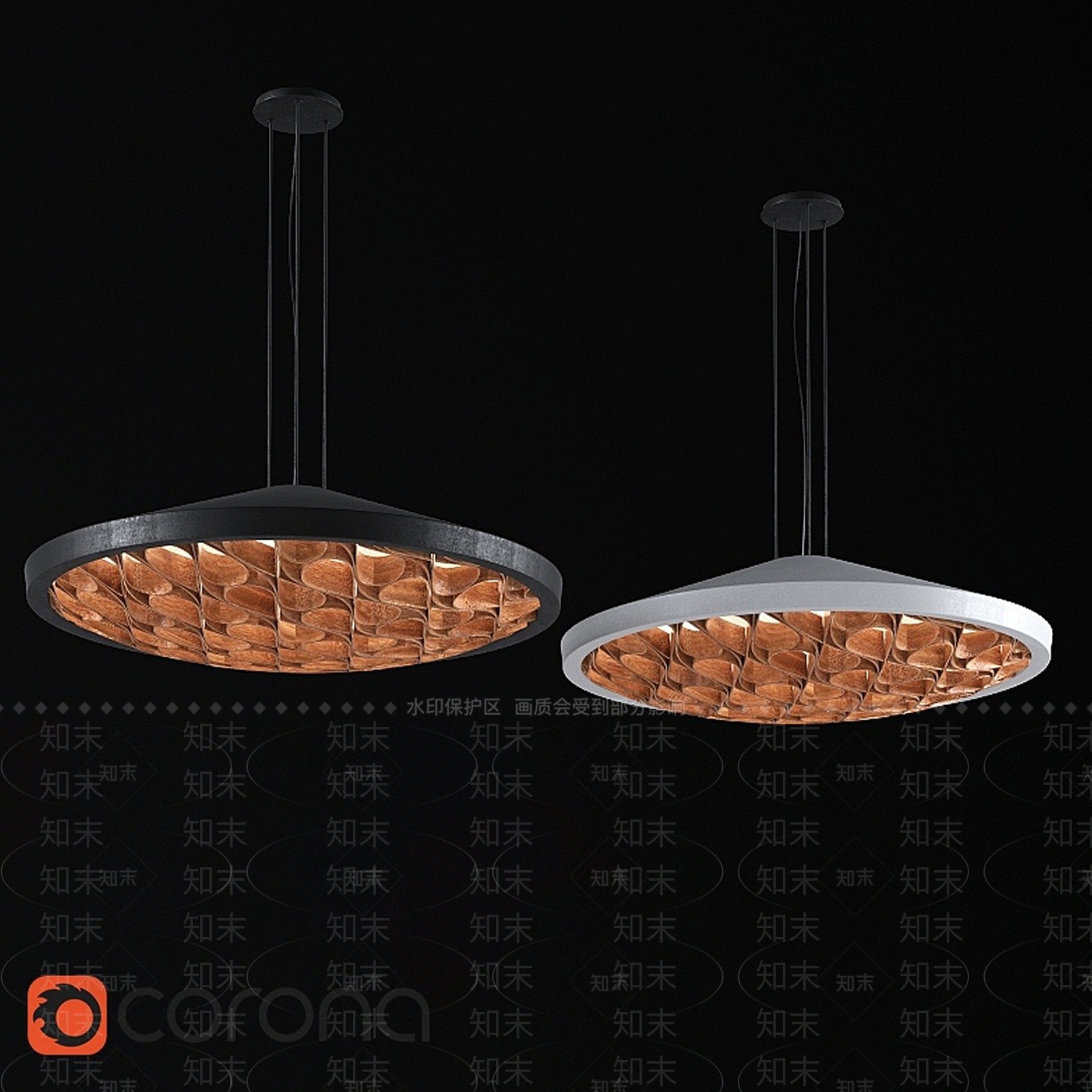 工业风蜂窝吊灯3D模型下载【ID:1193695065】