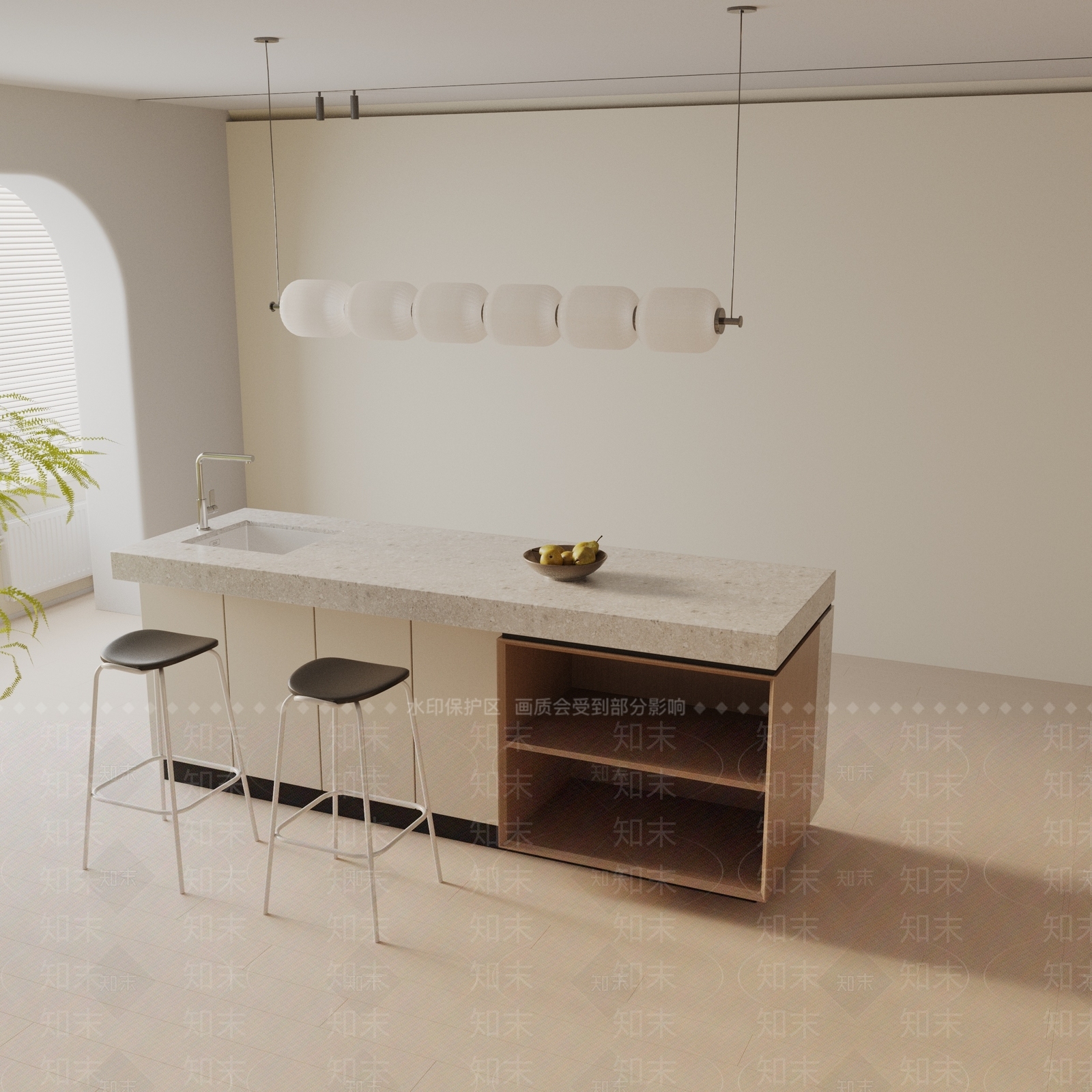 现代餐桌3D模型下载【ID:1193695547】
