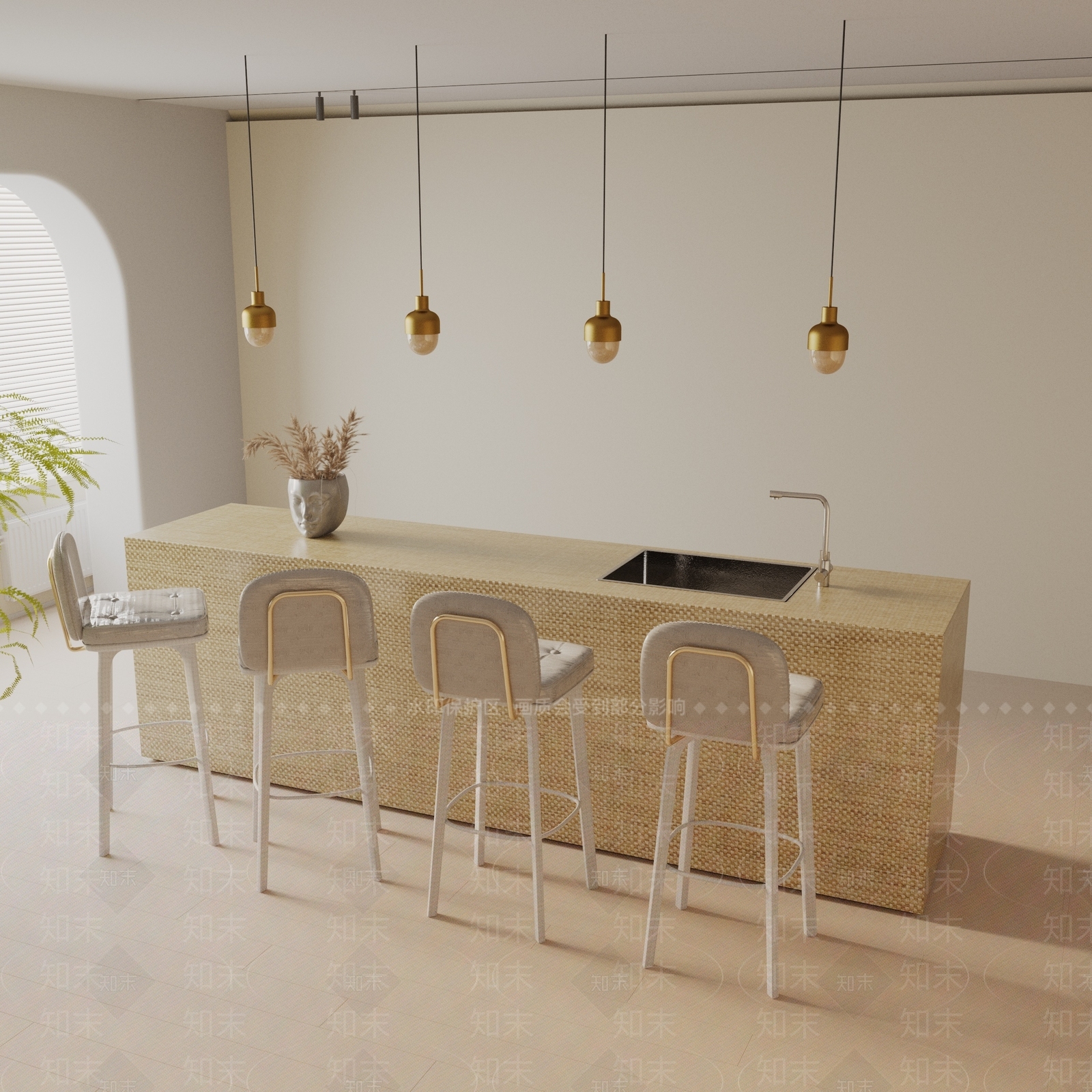 现代餐桌3D模型下载【ID:1193696304】