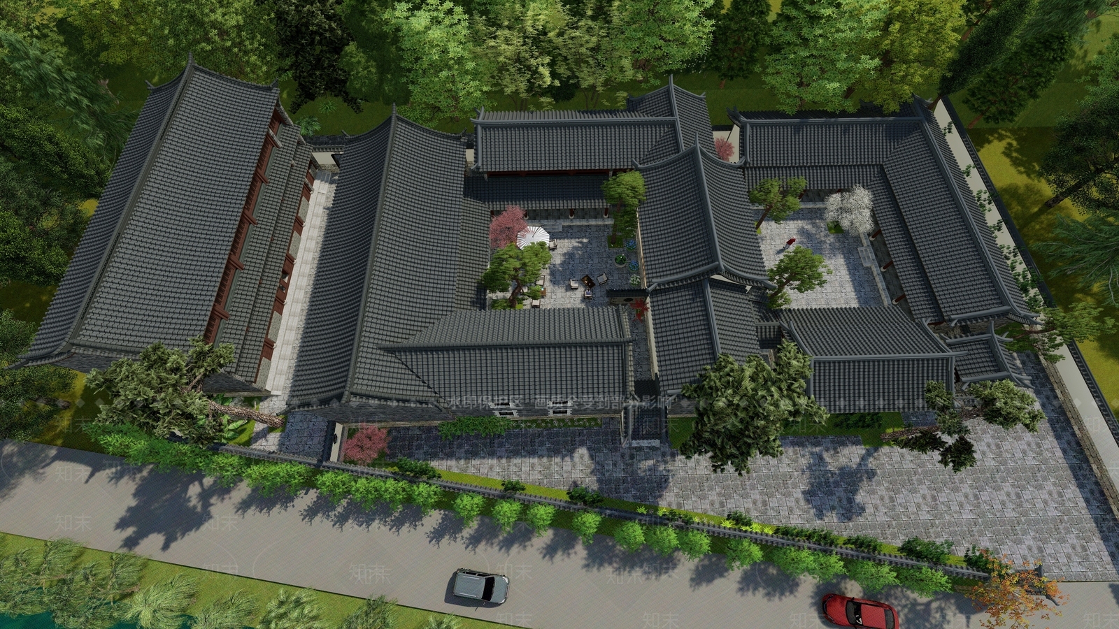 瓦房四合院3D模型下载【ID:1193697023】