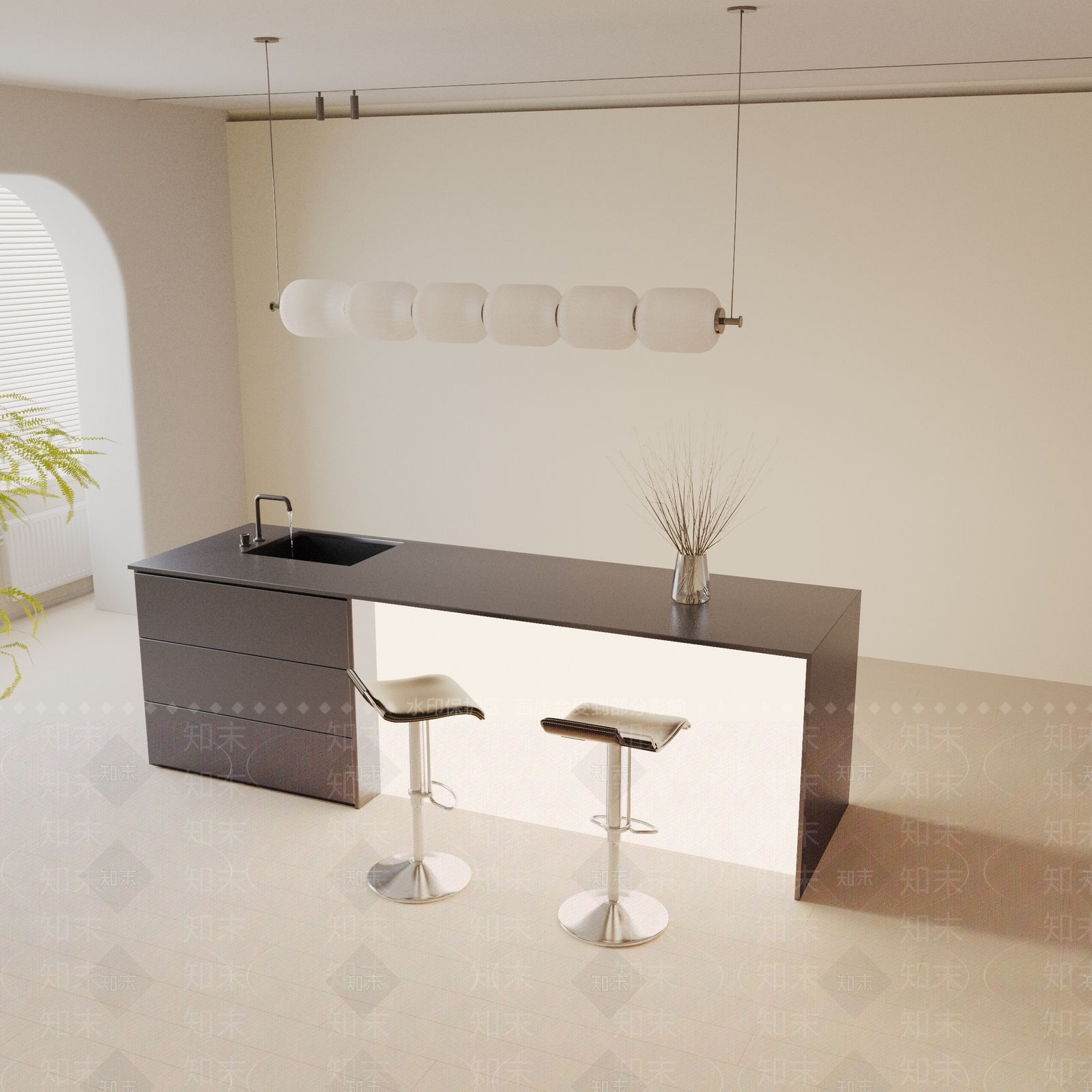 现代餐桌3D模型下载【ID:1193698499】