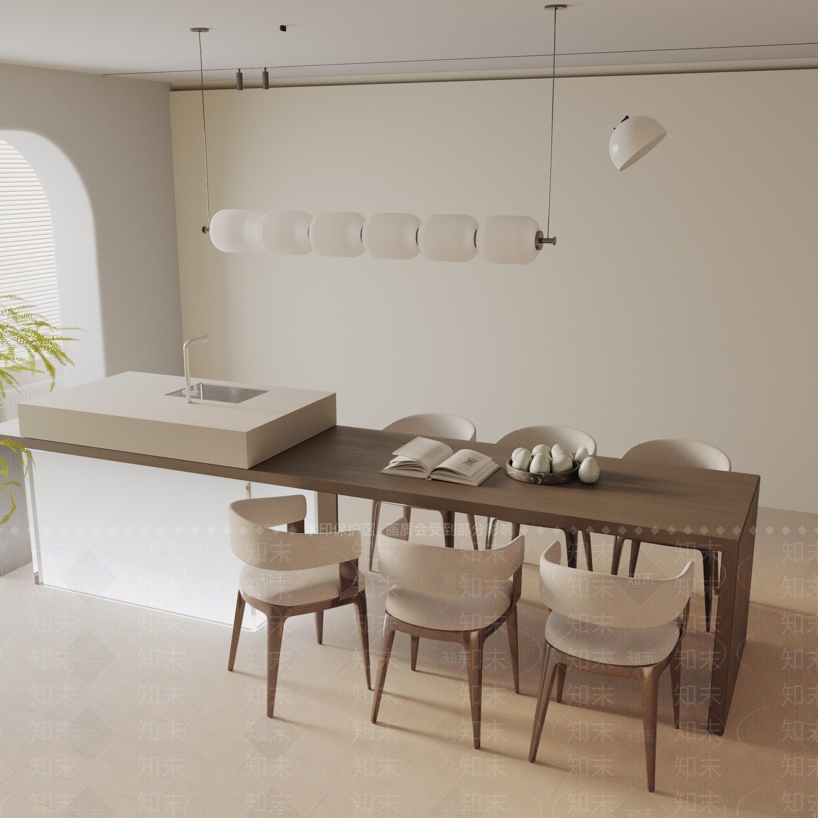 现代餐桌3D模型下载【ID:1193699623】