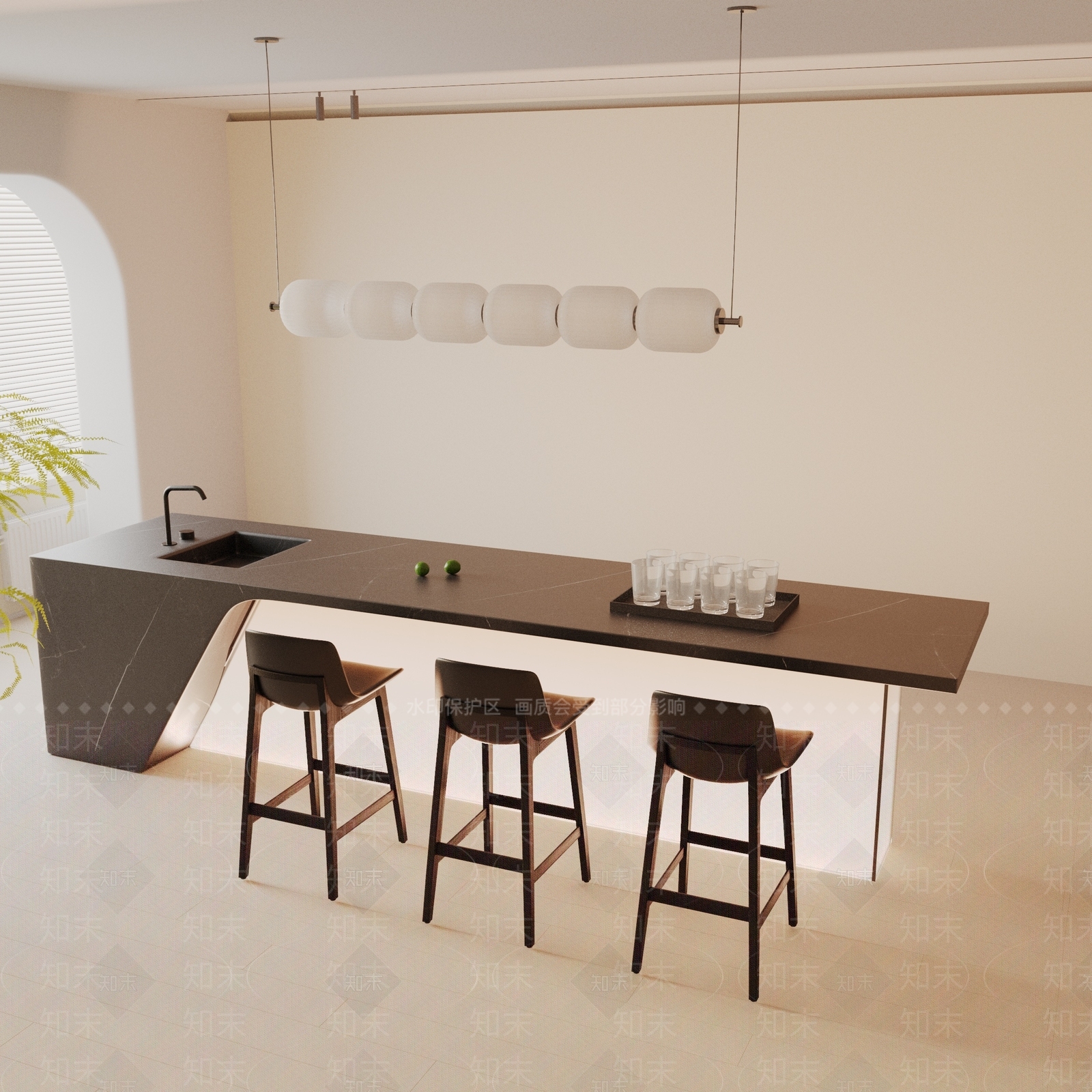 现代餐桌3D模型下载【ID:1193700182】