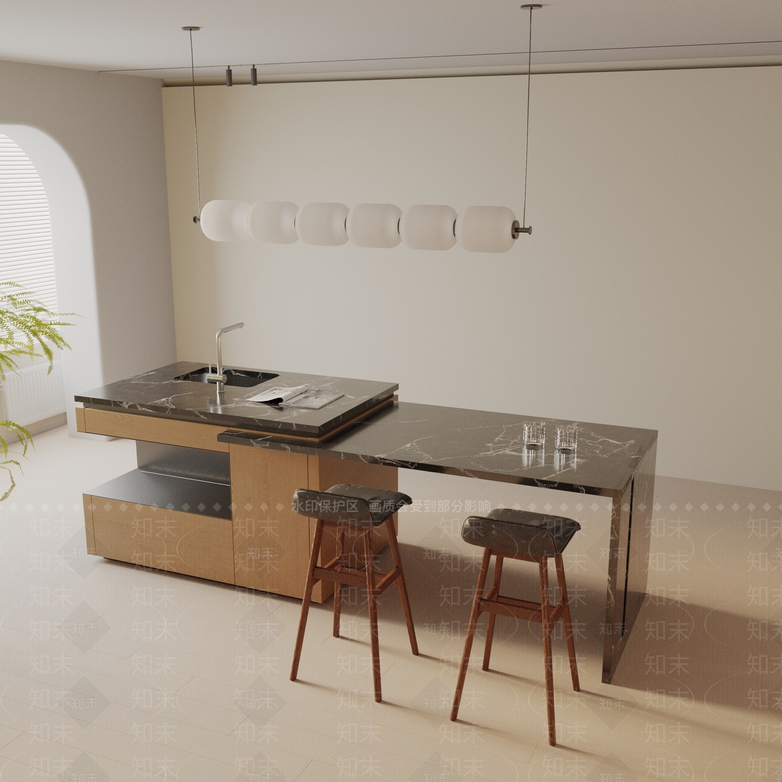 现代餐桌3D模型下载【ID:1193700641】