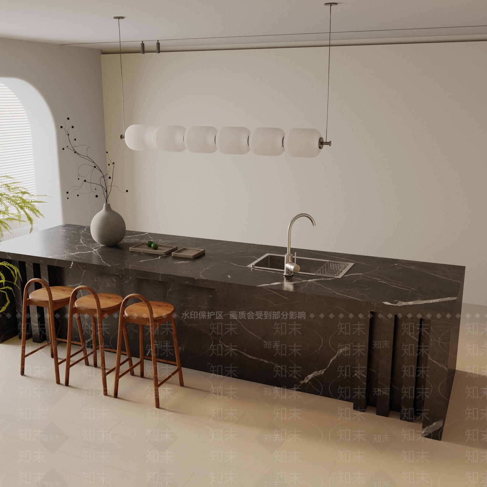 现代餐桌3D模型下载【ID:1193701670】