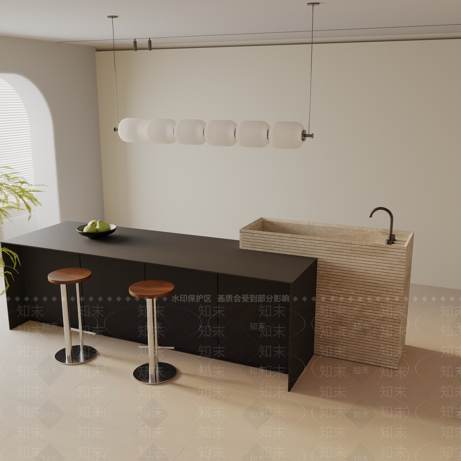 现代餐桌3D模型下载【ID:1193701807】