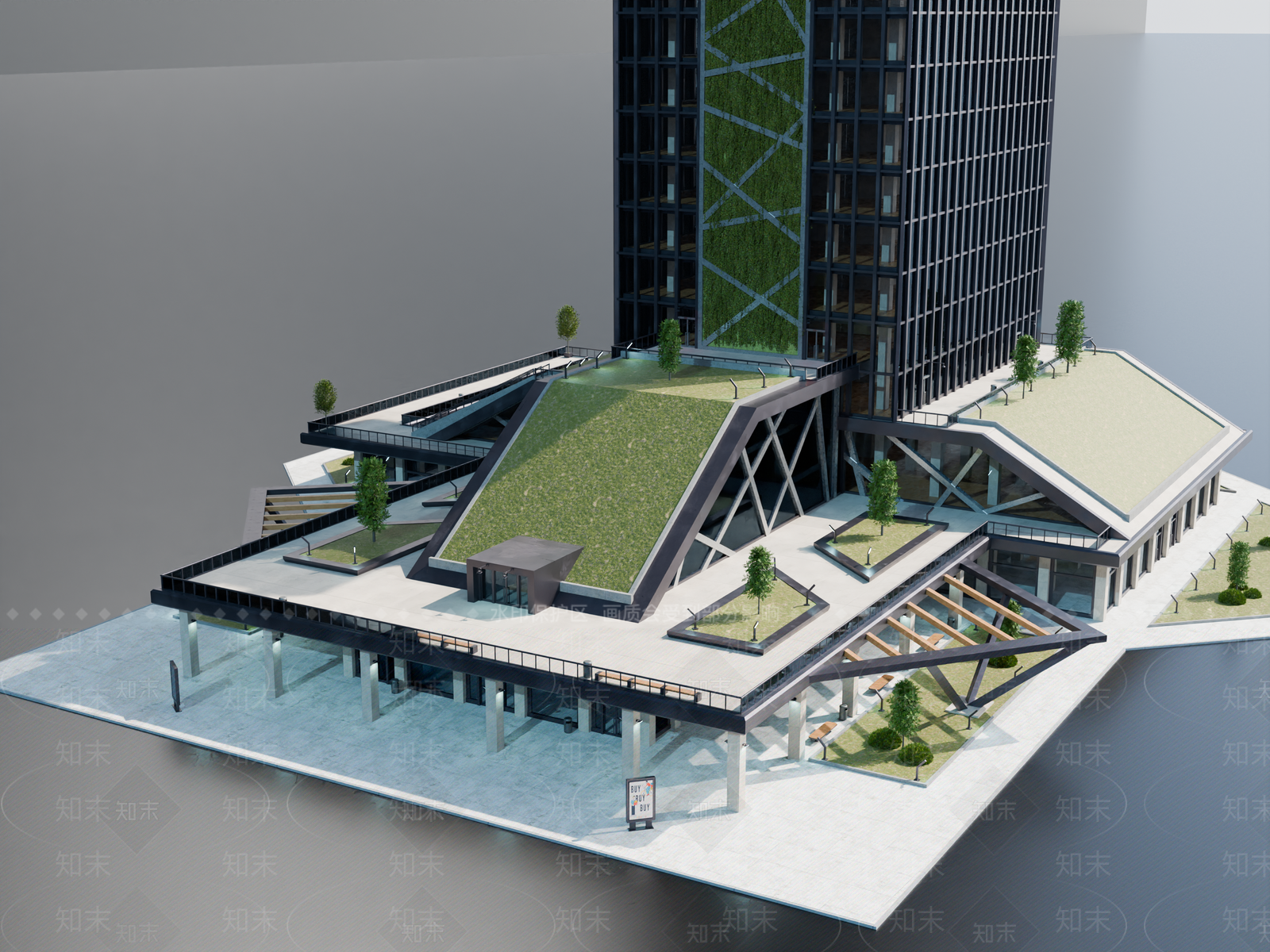 现代其他商业建筑SU模型下载【ID:1193703662】