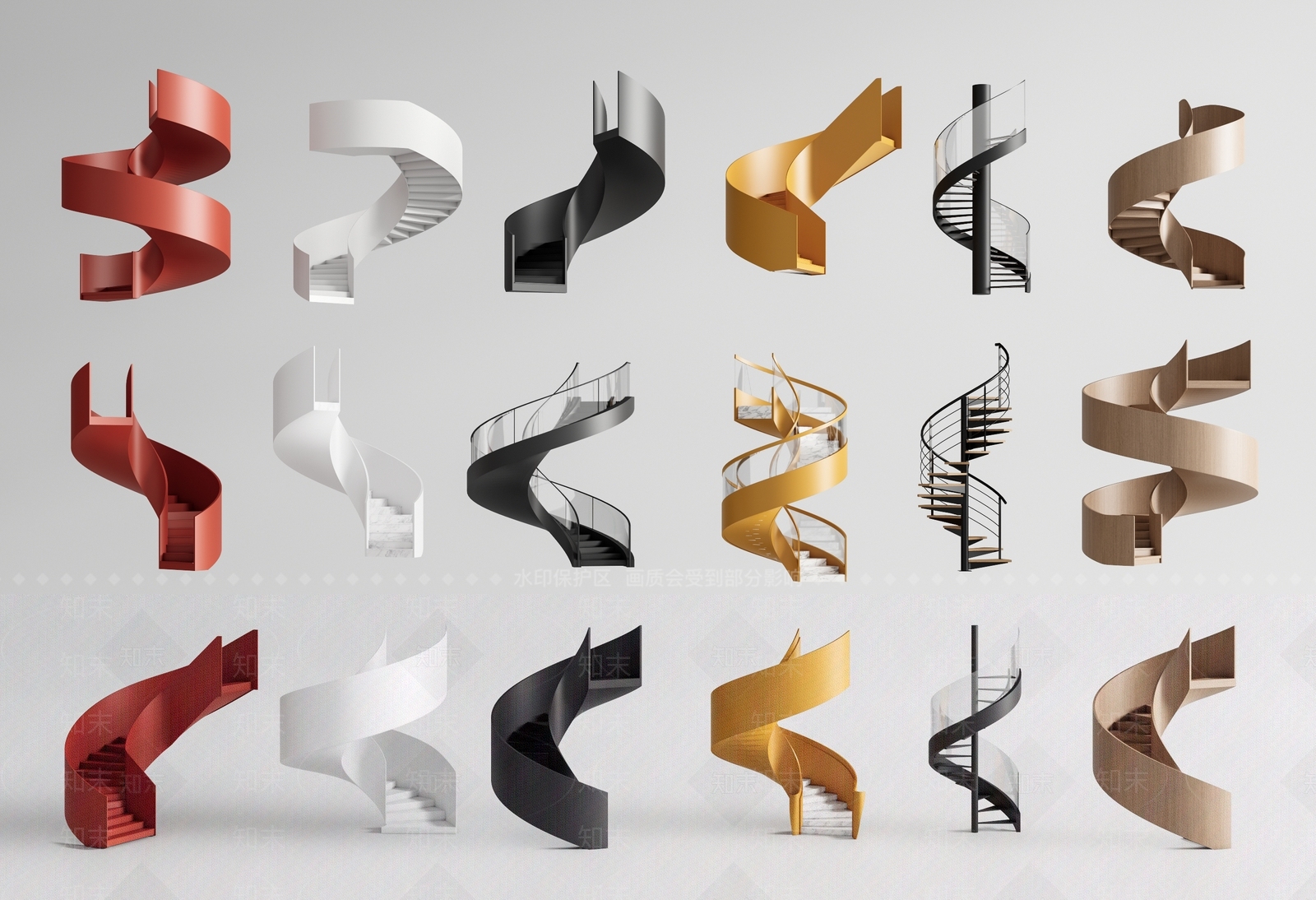 现代楼梯3D模型下载【ID:1193708802】