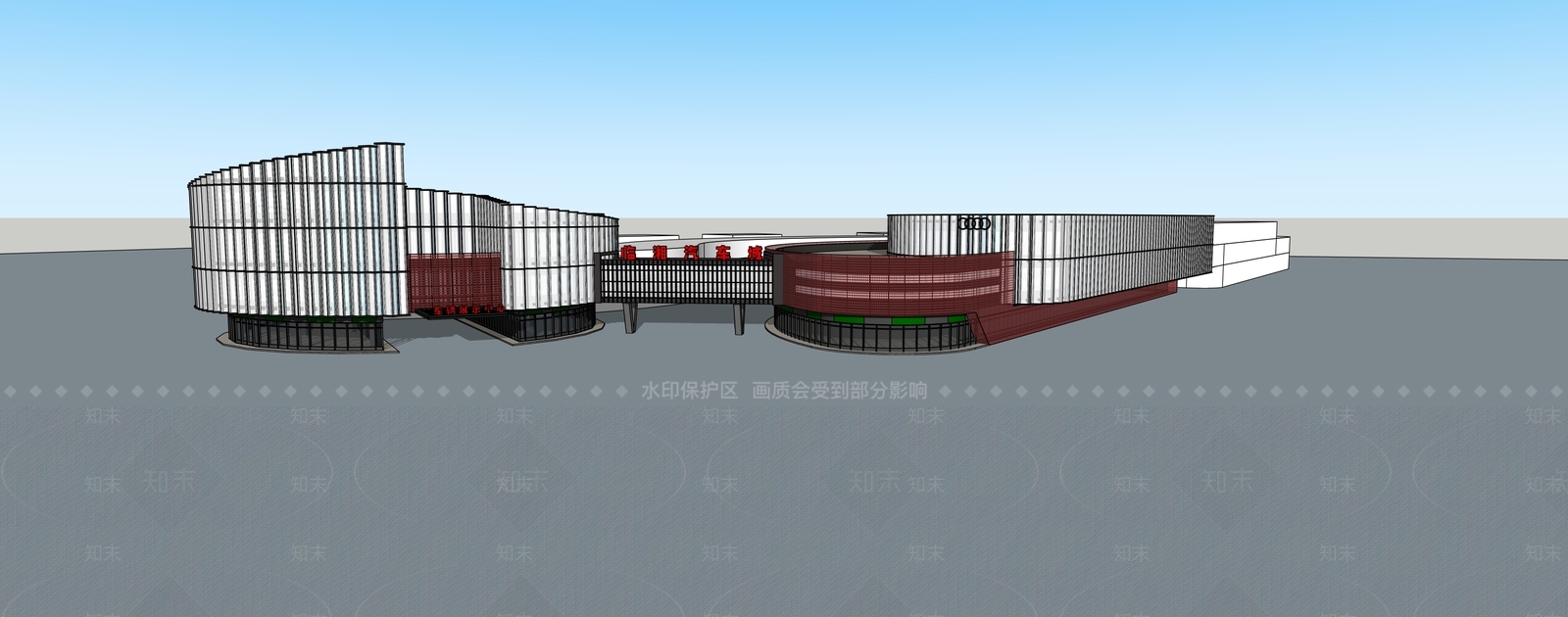 现代汽车站SU模型下载【ID:1193711430】