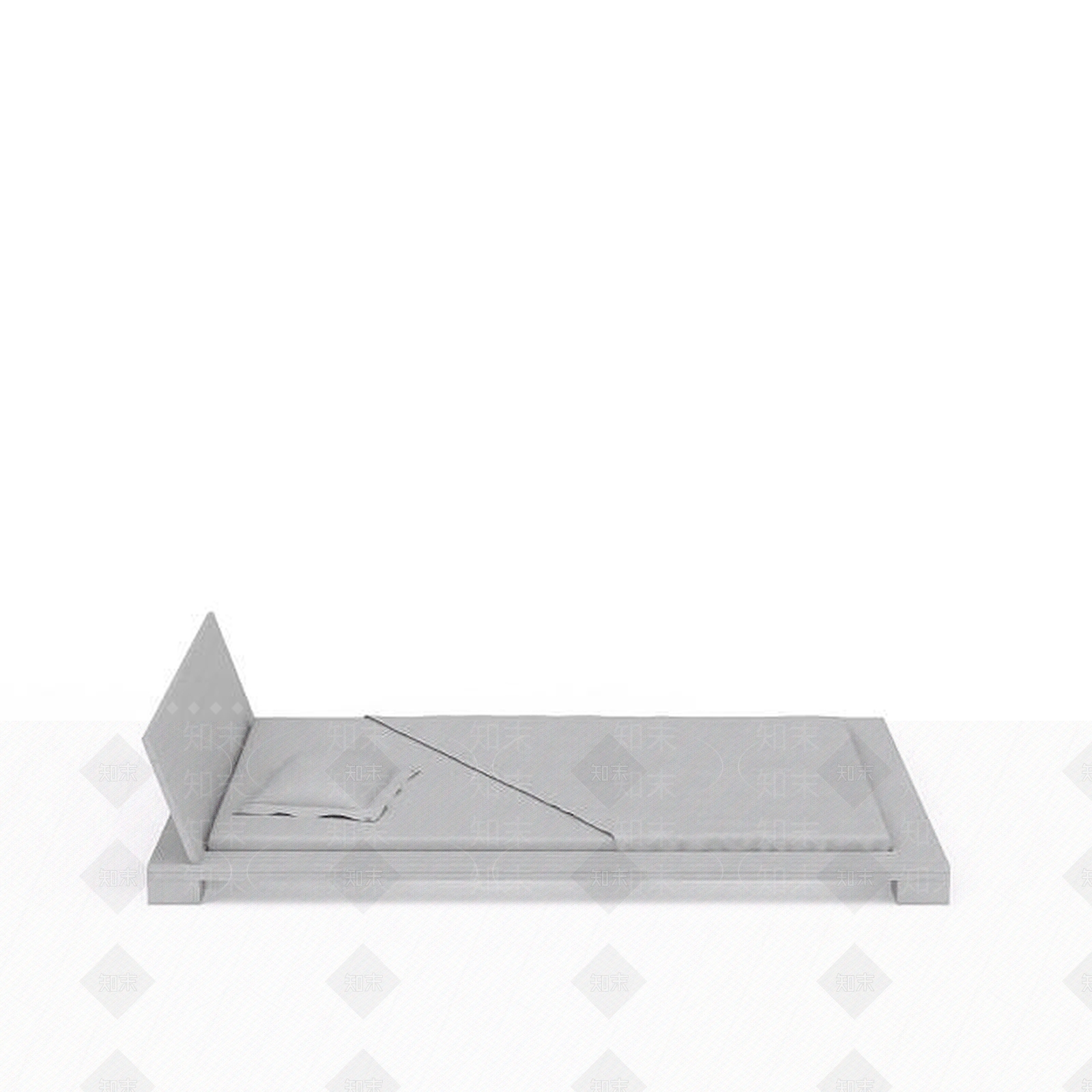现代双人床3D模型下载【ID:1199051540】
