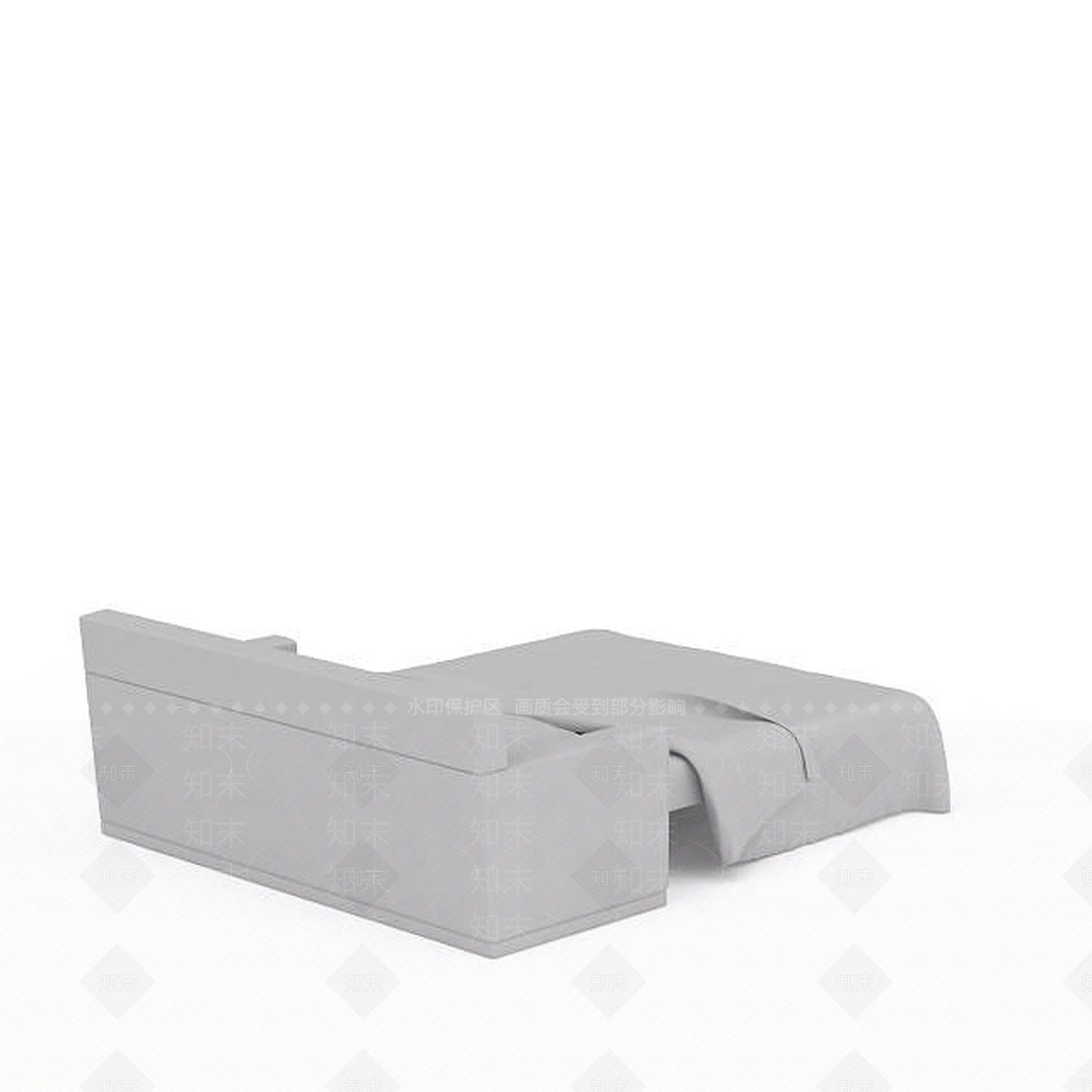 现代双人床3D模型下载【ID:1199051258】