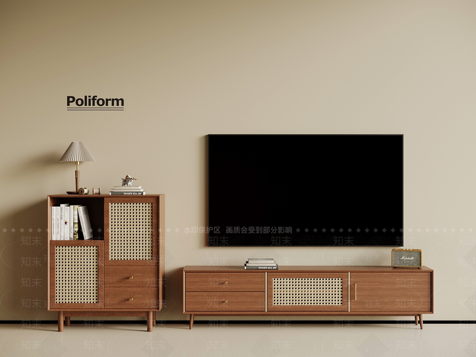 法式中古电视柜3D模型下载【ID:1193724054】