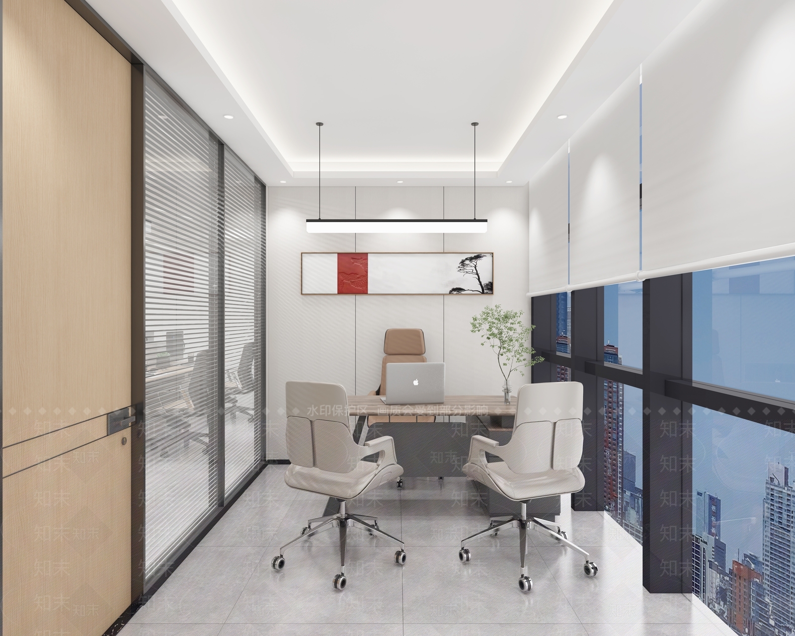 现代办公大厅3D模型下载【ID:1193724672】