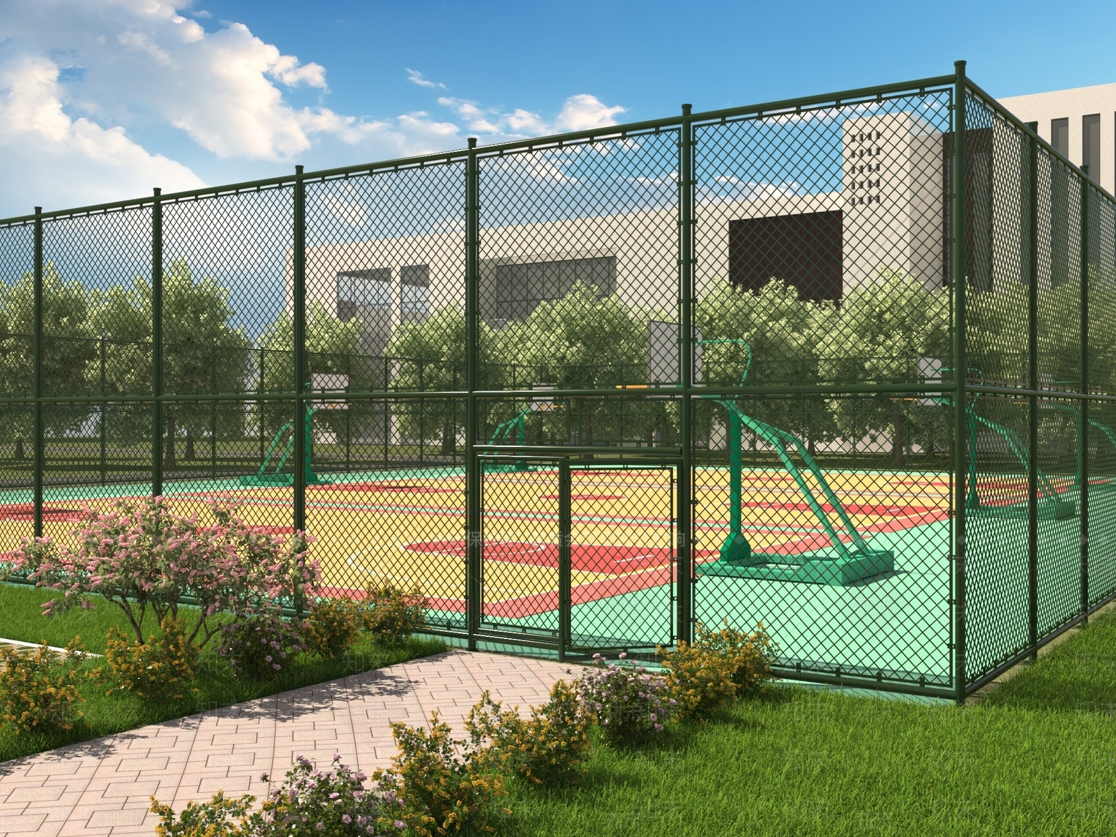 现代篮球场3D模型下载【ID:1193732574】