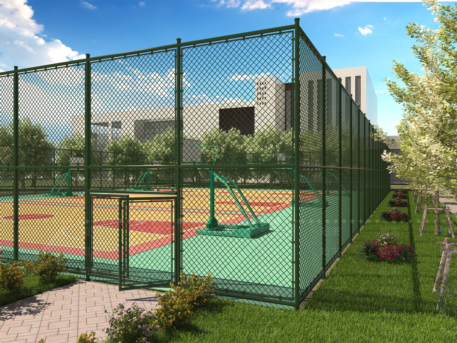 现代篮球场3D模型下载【ID:1193732574】