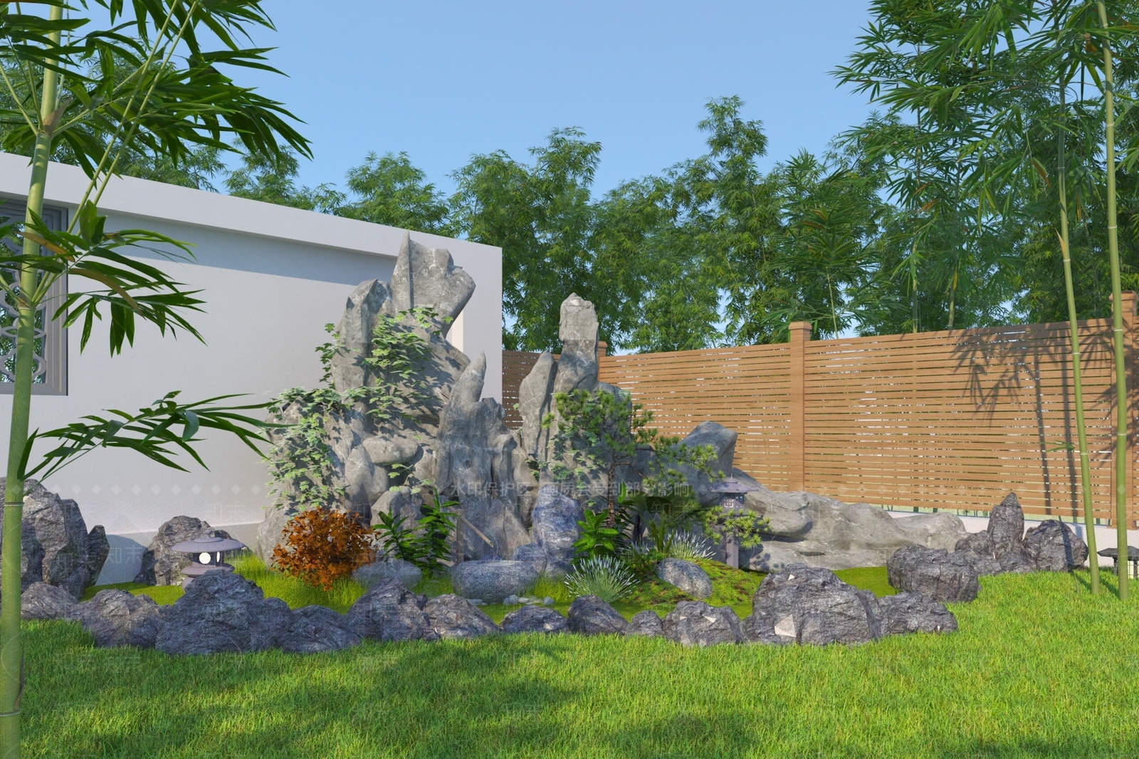 现代假山水景3D模型下载【ID:1193733025】