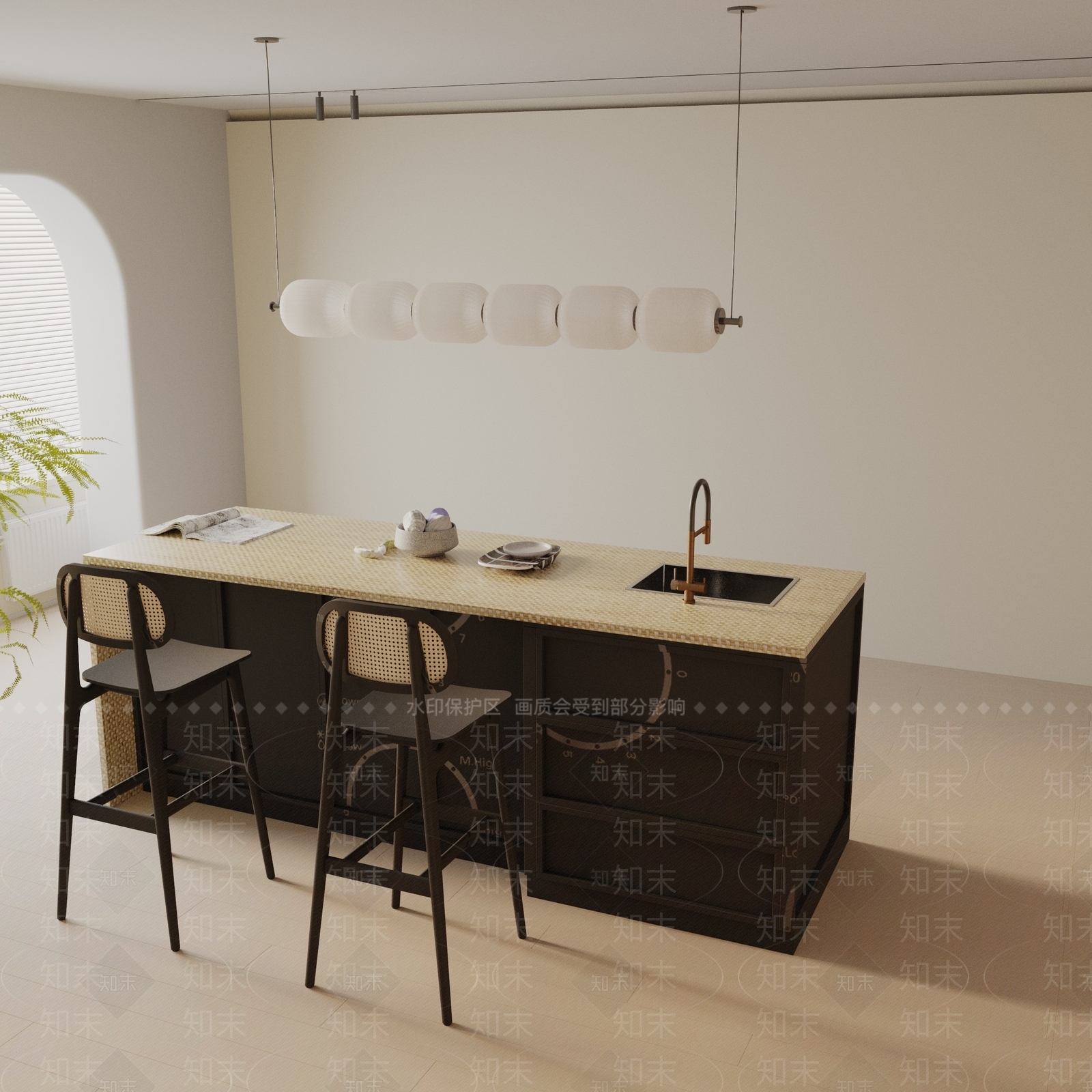 现代餐桌3D模型下载【ID:1193733332】