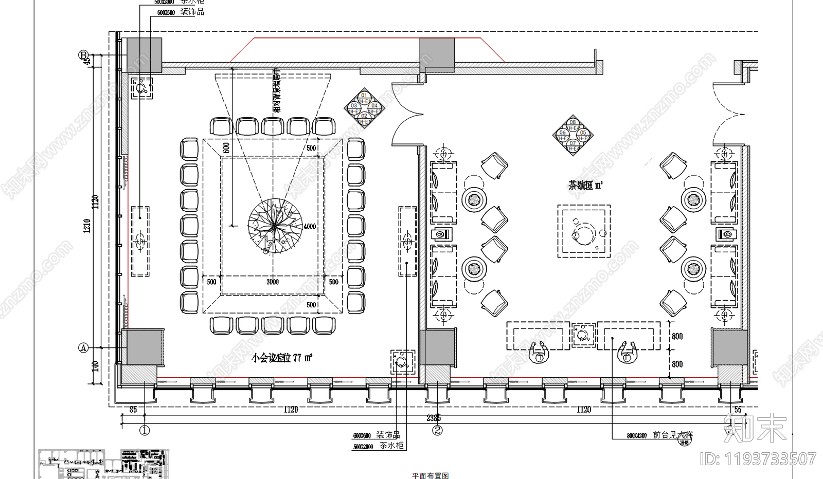 现代轻奢其他餐饮空间cad施工图下载【ID:1193733507】