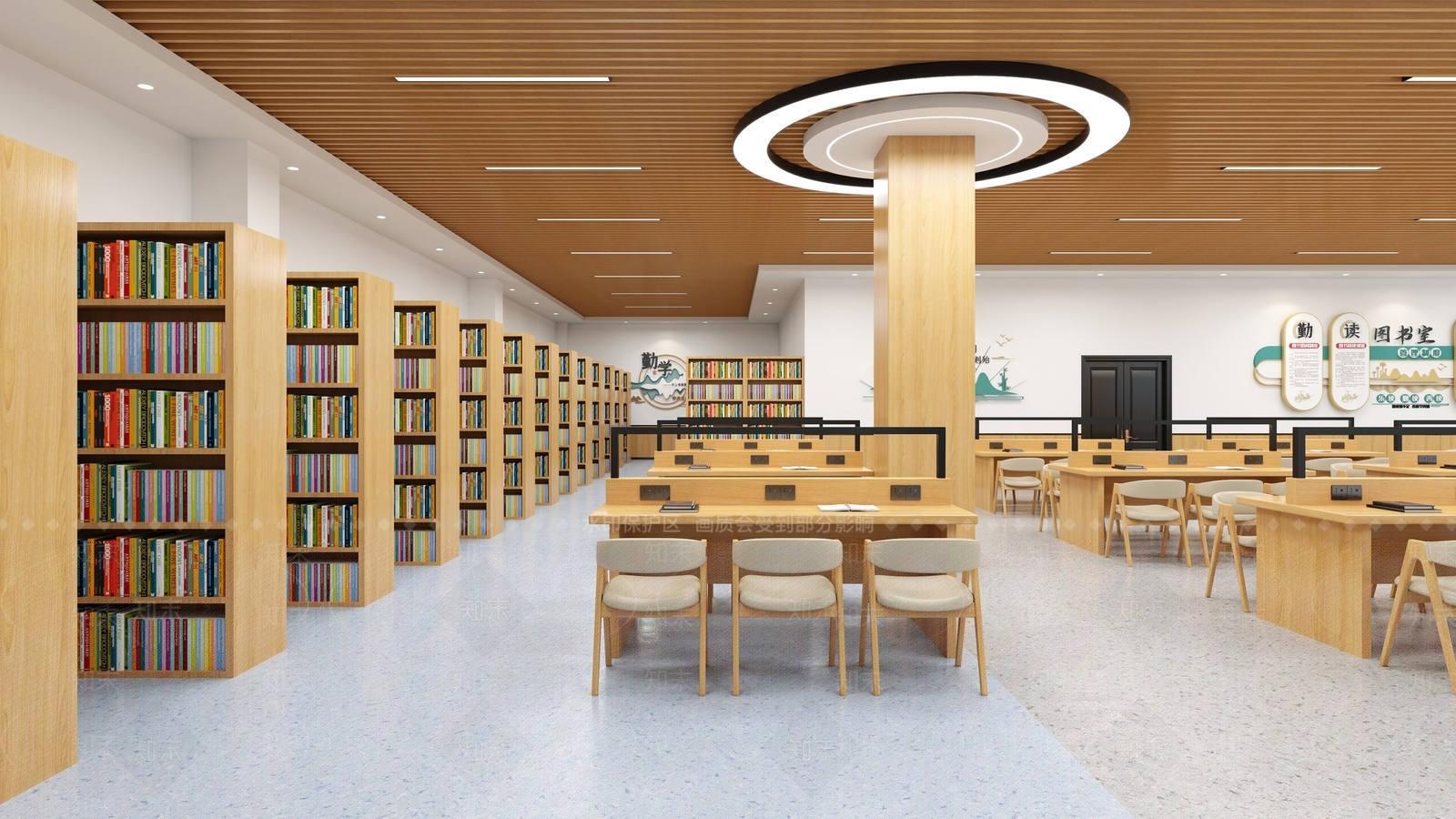 现代简约图书馆3D模型下载【ID:1193733895】