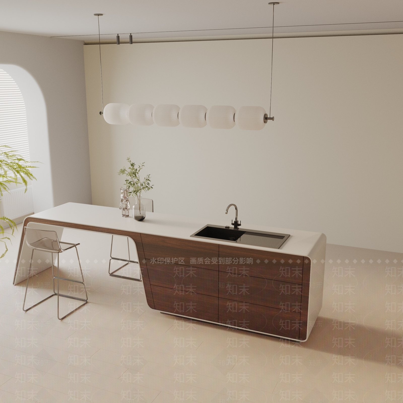 现代餐桌3D模型下载【ID:1193734071】