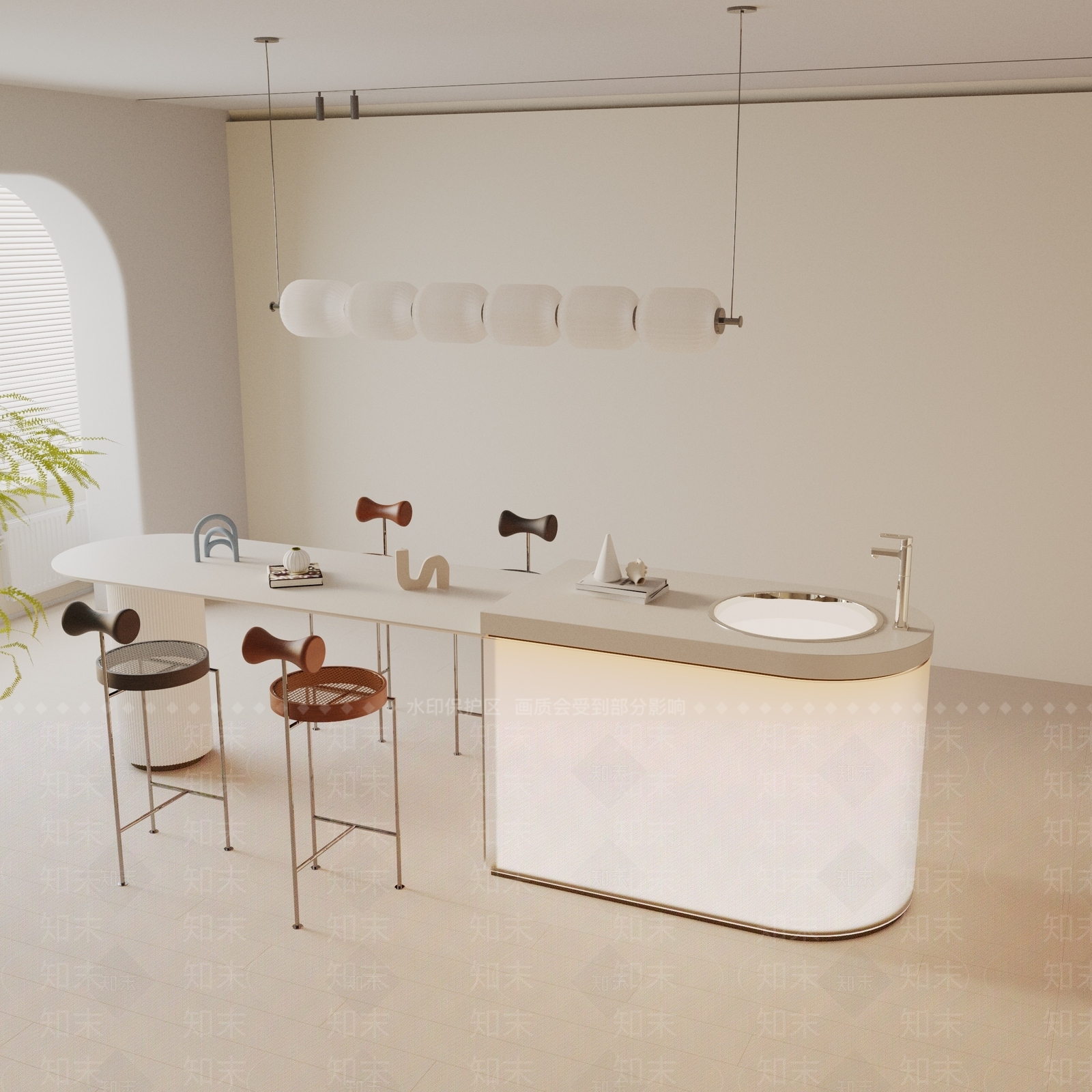现代餐桌3D模型下载【ID:1193735638】