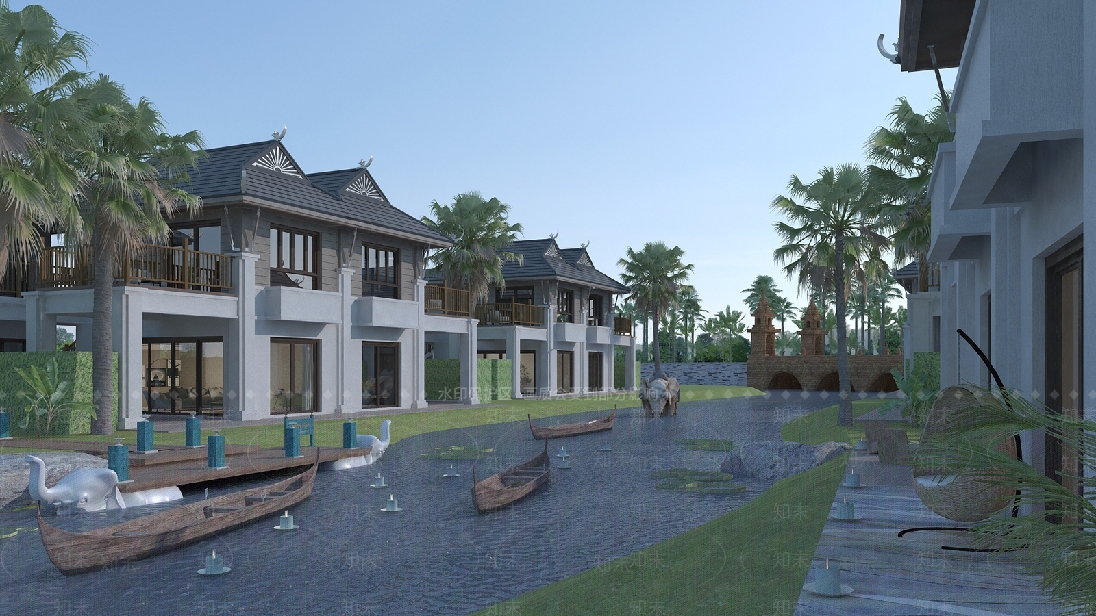新中式酒店外观3D模型下载【ID:1193740894】