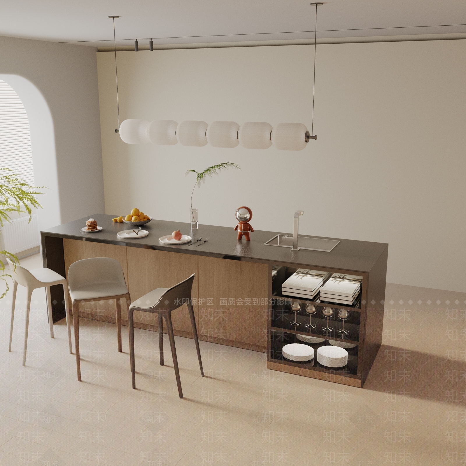 现代餐桌3D模型下载【ID:1193742579】