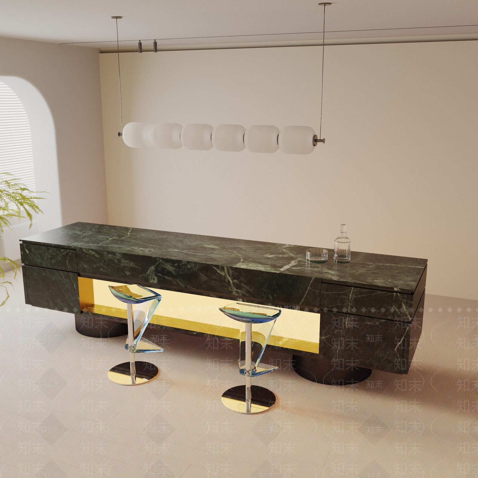 现代餐桌3D模型下载【ID:1193742827】