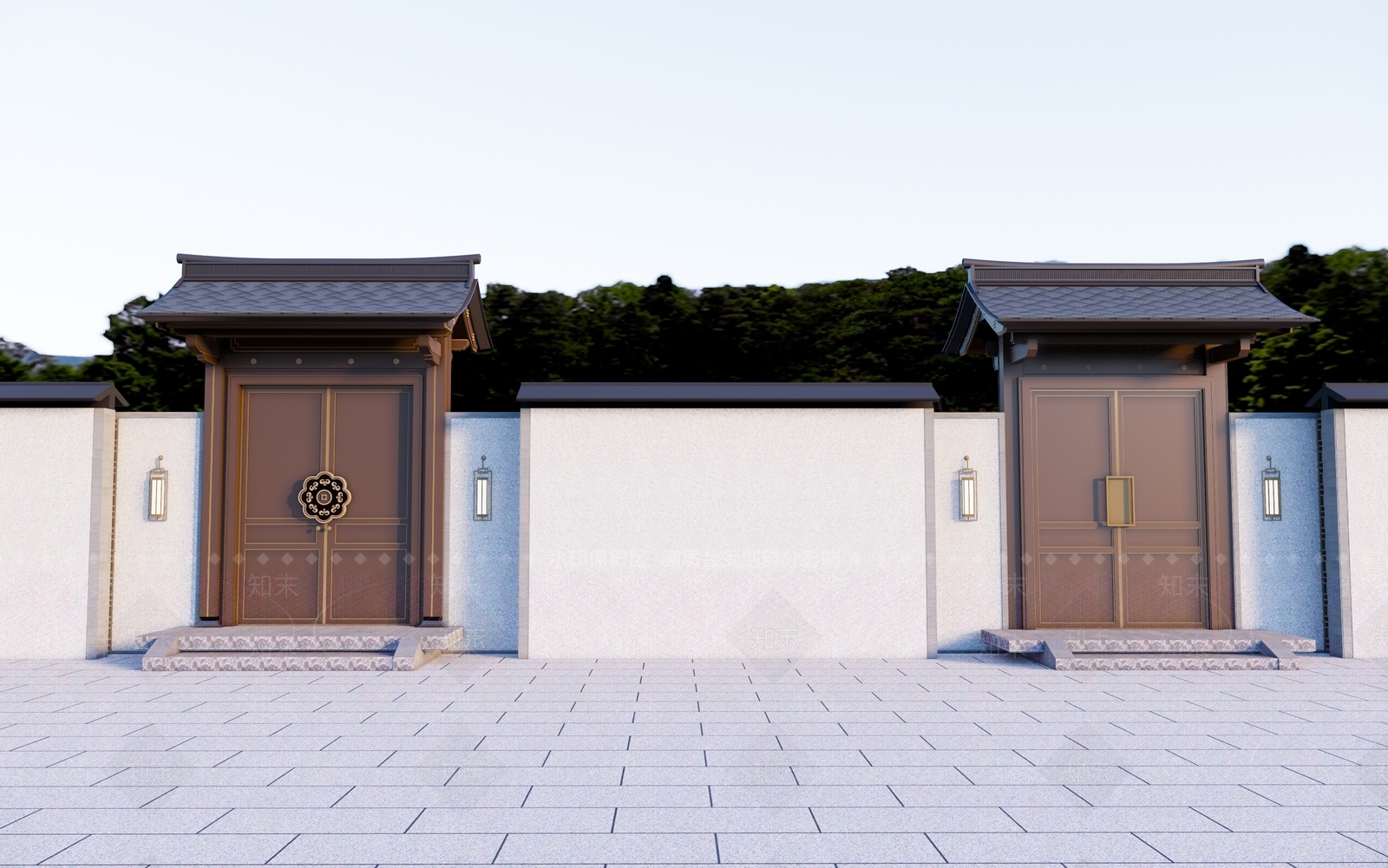 新中式廊架SU模型下载【ID:1193743150】