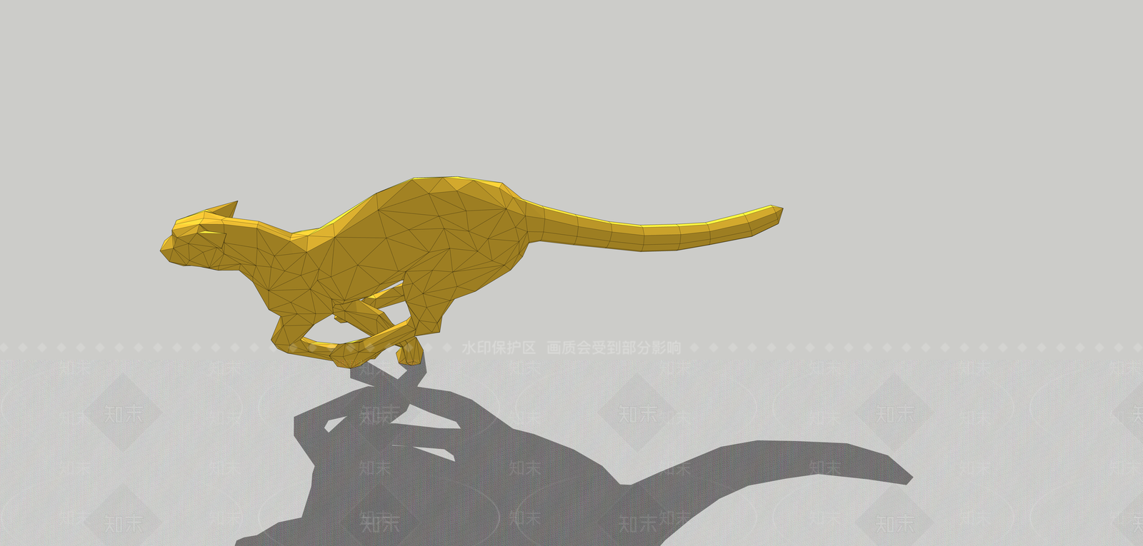 简约雕塑SU模型草图