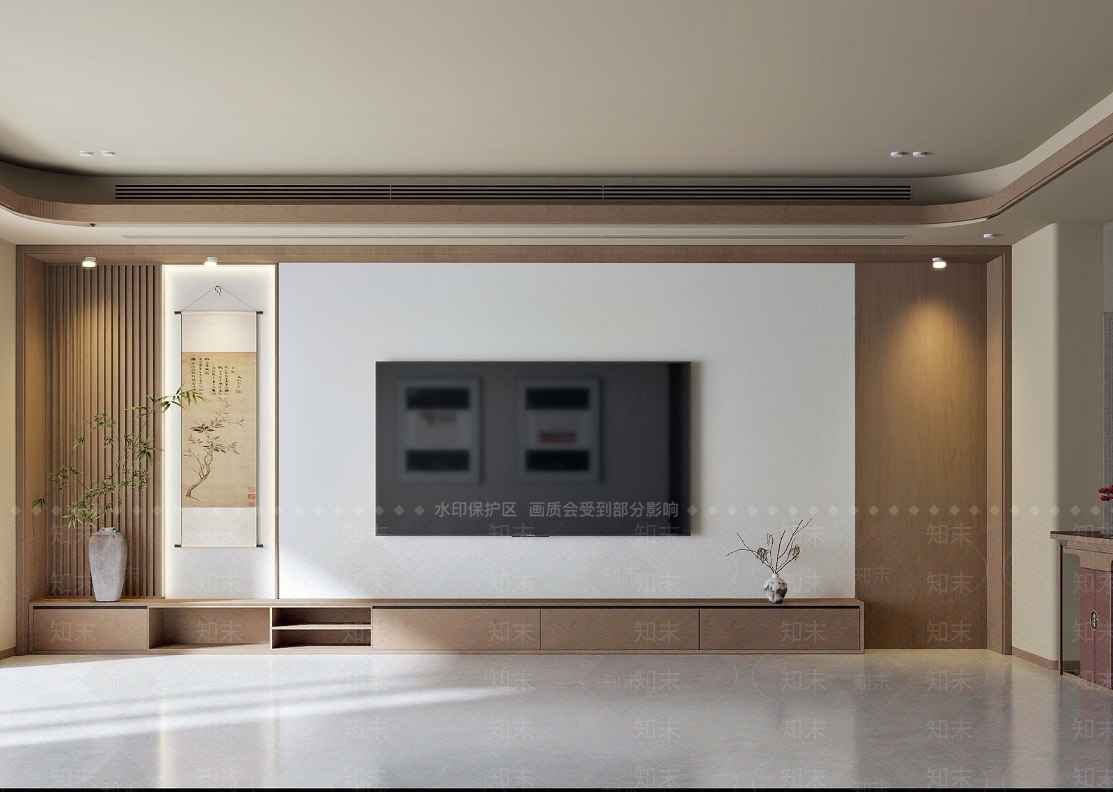 新中式中古电视柜3D模型下载【ID:1193749241】