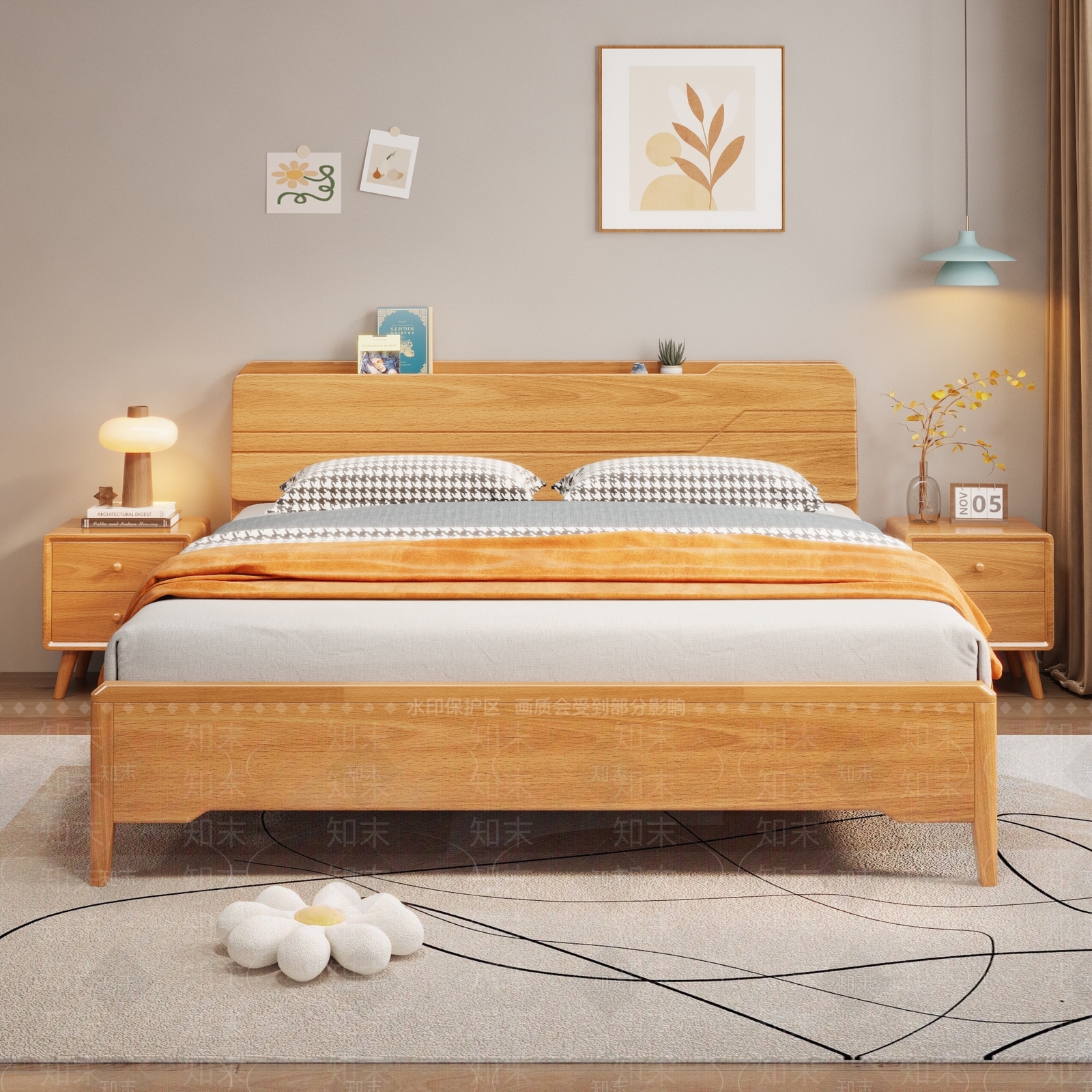 简约北欧家居卧室3D模型下载【ID:1193756350】