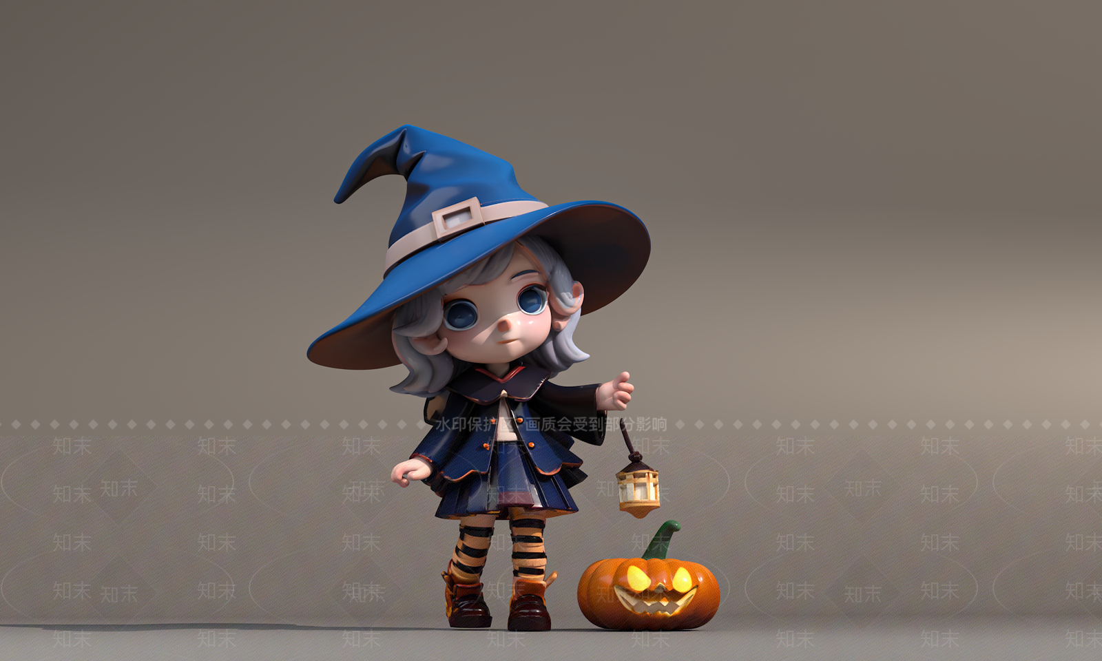 现代万圣节美陈3D模型下载【ID:1193757435】