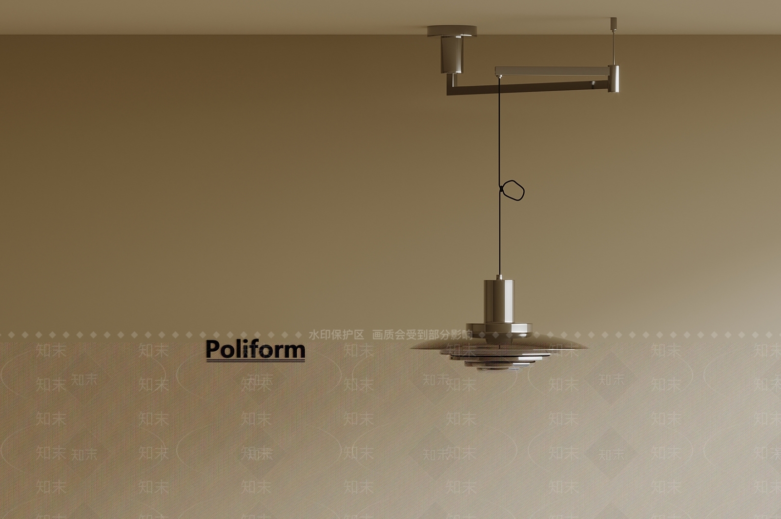 现代中古餐厅吊灯3D模型下载【ID:1193758210】